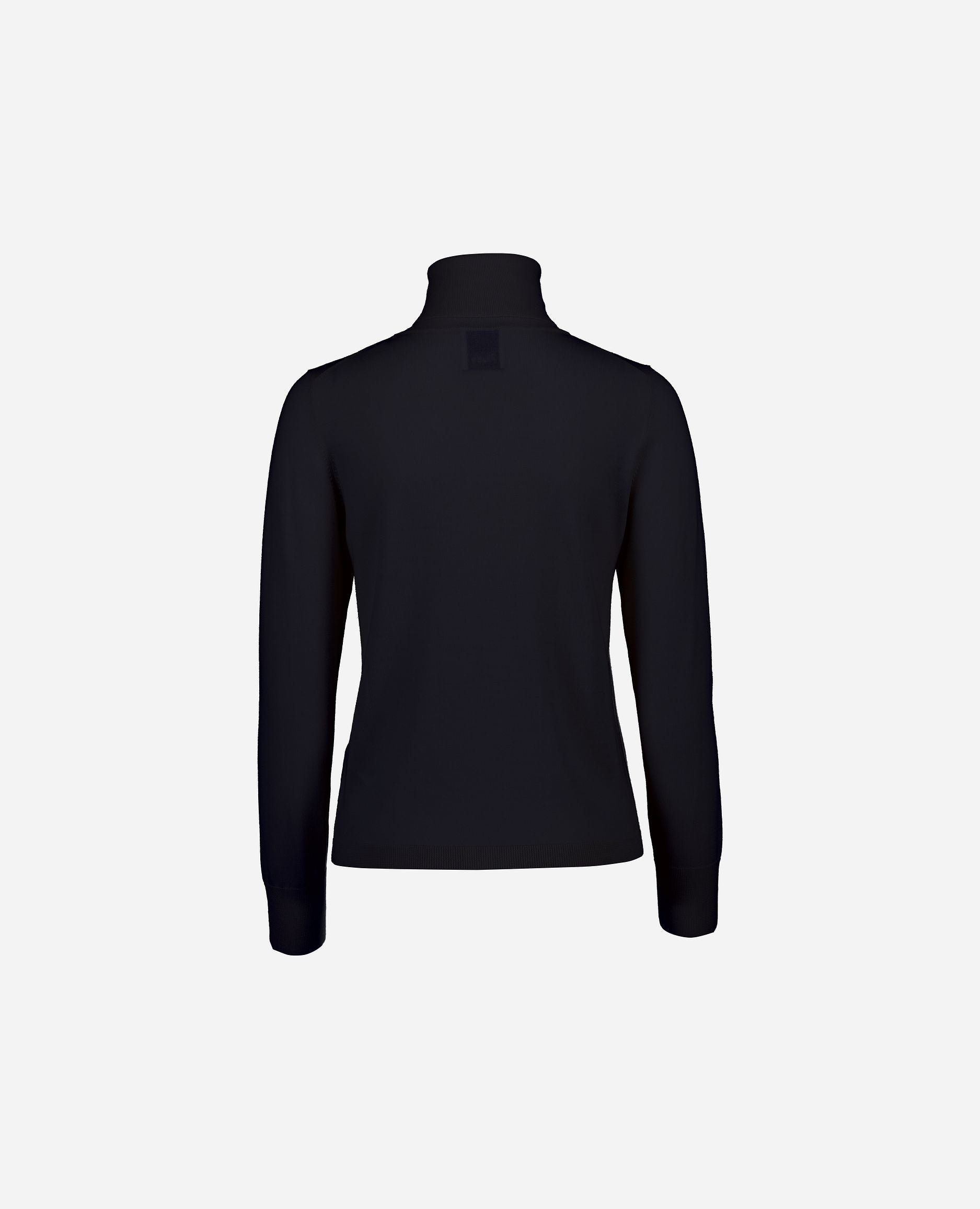 245-64010-414-S_hash_escaped_2 - Allude - 100% Wolle (Merino) Basic Damen Feinstrick Gerade Passform Langarm Navy Pullover Rollkragen SAPG::245-64010 Winter 2024/2025 Wolle