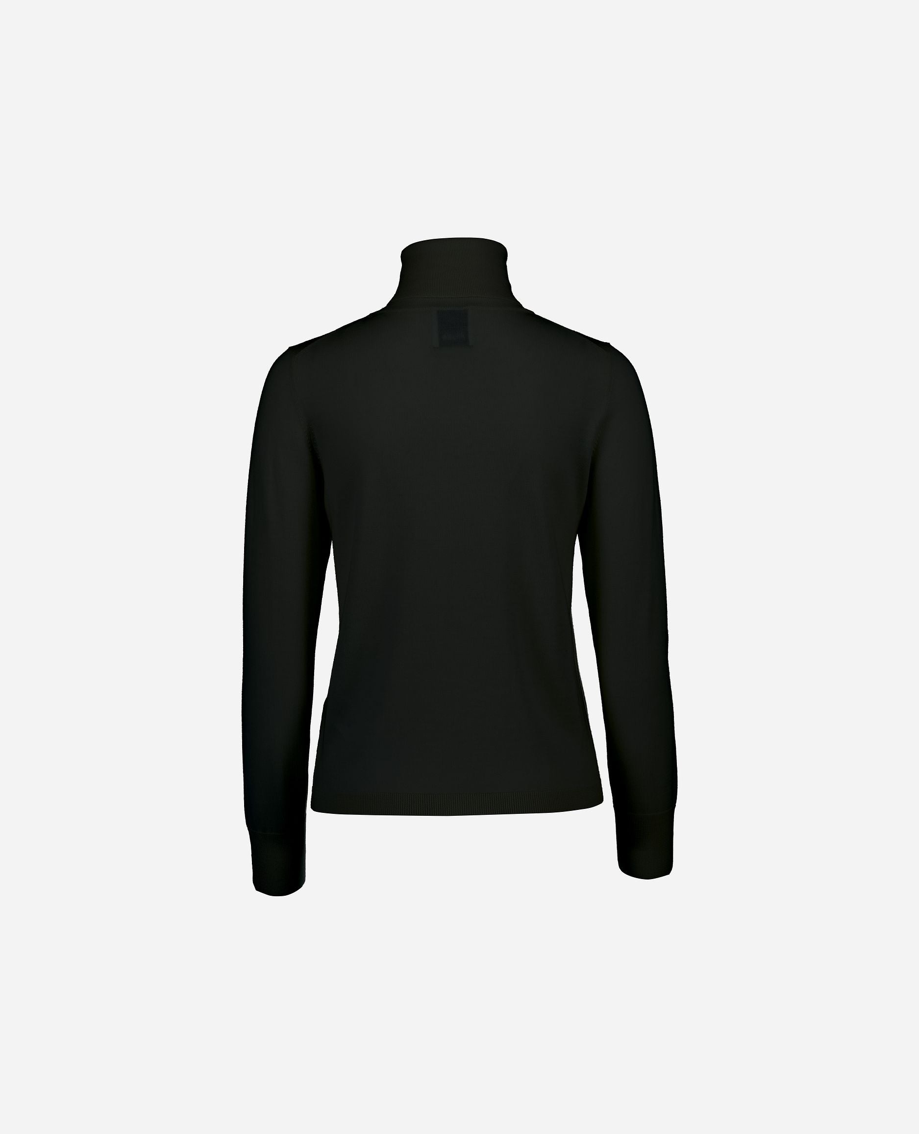 245-64010-490-S_hash_escaped_2 - Allude - 100% Wolle (Merino) Basic Damen Feinstrick Gerade Passform Langarm Pullover Rollkragen SAPG::245-64010 Schwarz Winter 2024/2025 Wolle