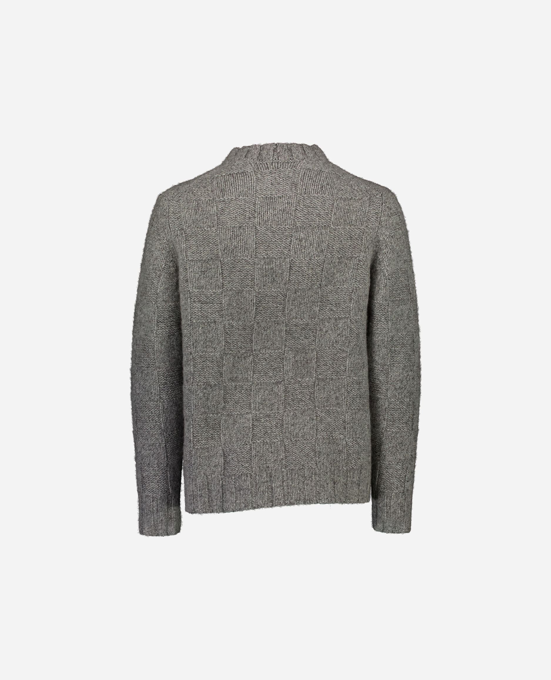 245-77901-83-S_hash_escaped_2 - Allude - 25% Seide 75% Cashmere Cashmere Gerade Passform Grau Grobstrick Herren Langarm Pullover Rundhalsausschnitt SAPG::245-77901 Winter 2024/2025