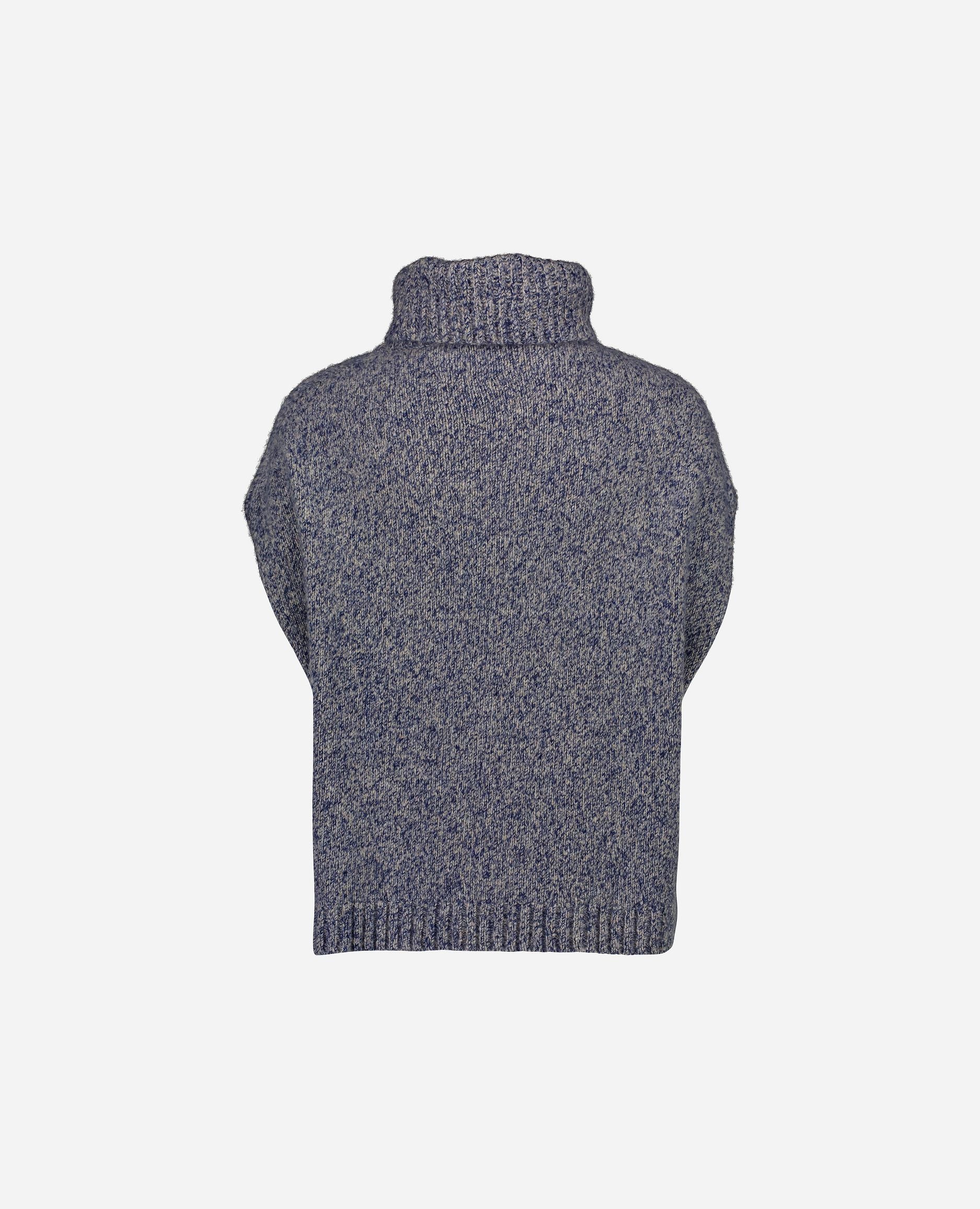 245-78012-14-S_hash_escaped_2 - Allude - 1/8 Arm 25% Seide 75% Cashmere Cashmere Damen Grobstrick Lockerer Schnitt Navy Pullover Rollkragen SAPG::245-78012 Winter 2024/2025