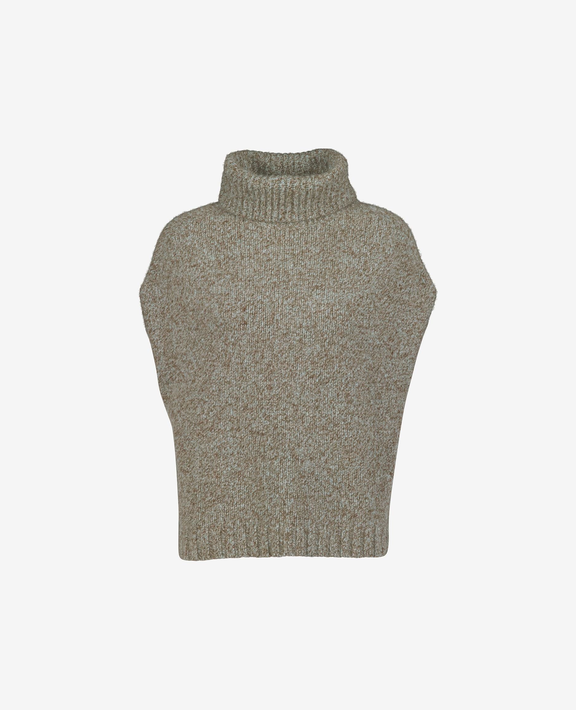 245-78012-46-S_hash_escaped_1 - Allude - 1/8 Arm 25% Seide 75% Cashmere Beige Cashmere Damen Grobstrick Lockerer Schnitt Pullover Rollkragen SAPG::245-78012 Winter 2024/2025