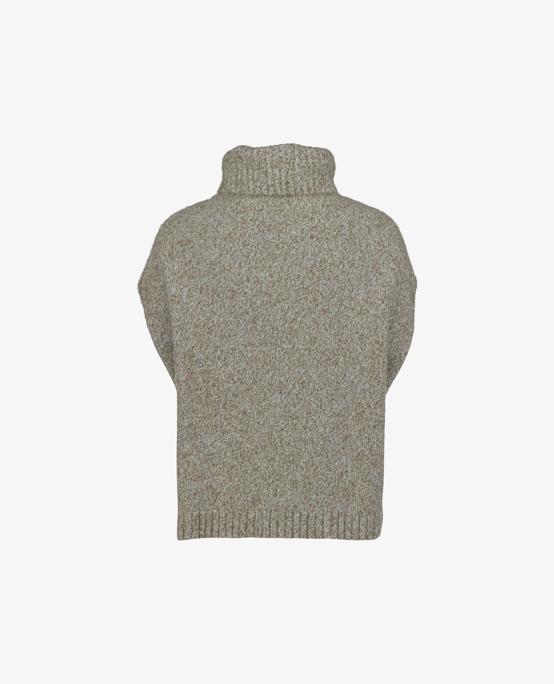 245-78012-46-S_hash_escaped_2 - Allude - 1/8 Arm 25% Seide 75% Cashmere Beige Cashmere Damen Grobstrick Lockerer Schnitt Pullover Rollkragen SAPG::245-78012 Winter 2024/2025