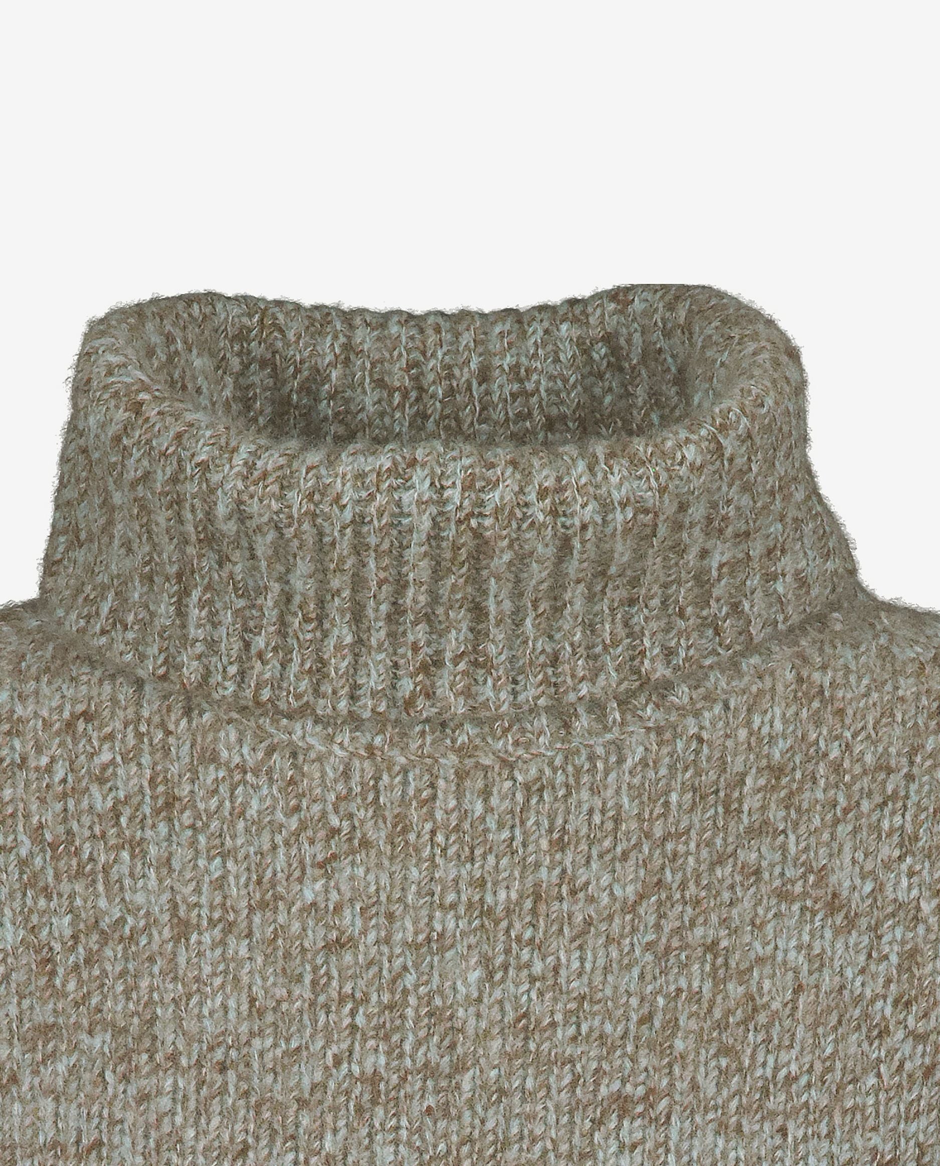 245-78012-46-S_hash_escaped_3 - Allude - 1/8 Arm 25% Seide 75% Cashmere Beige Cashmere Damen Grobstrick Lockerer Schnitt Pullover Rollkragen SAPG::245-78012 Winter 2024/2025