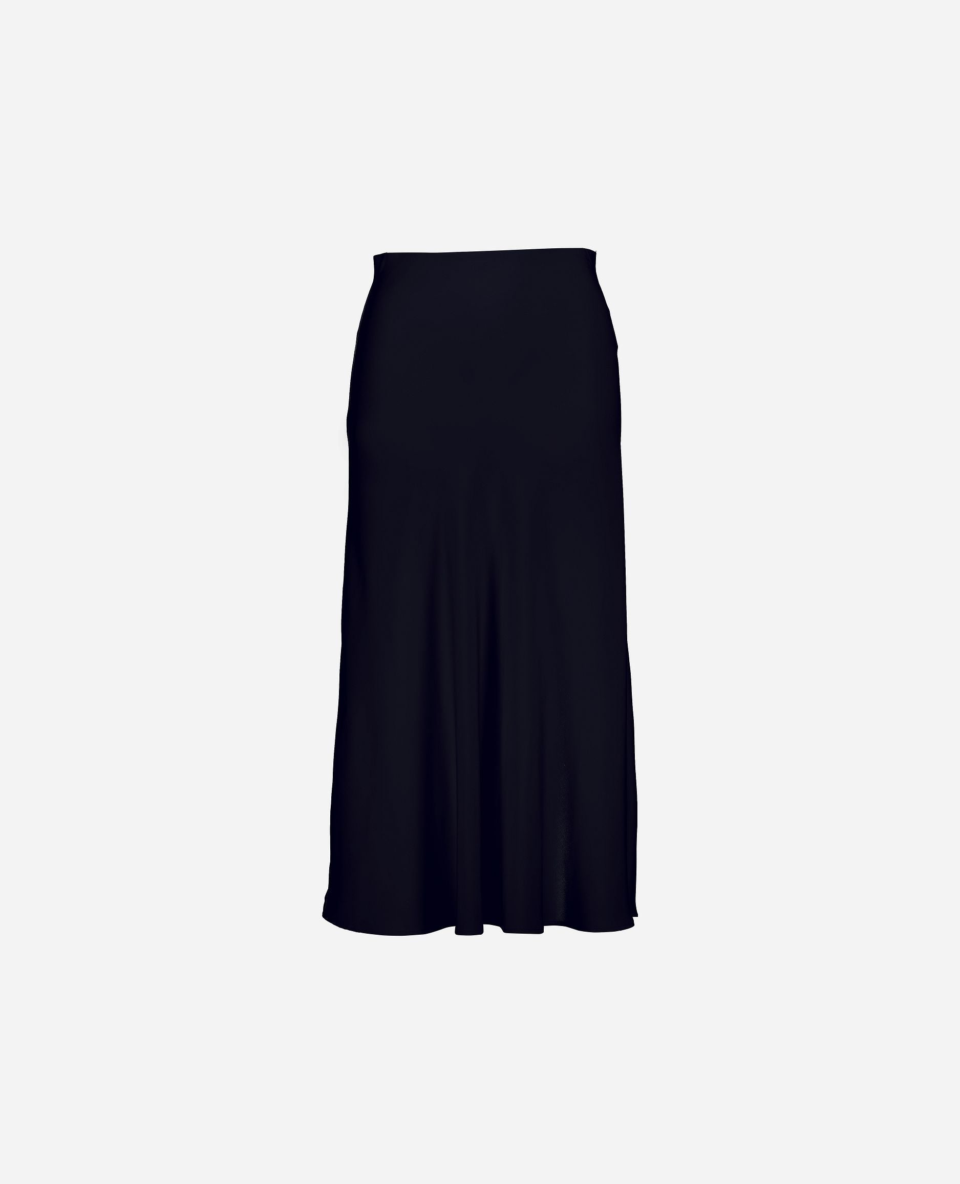 Allude - Ladies Silk Skirt / A-Shape / Navy