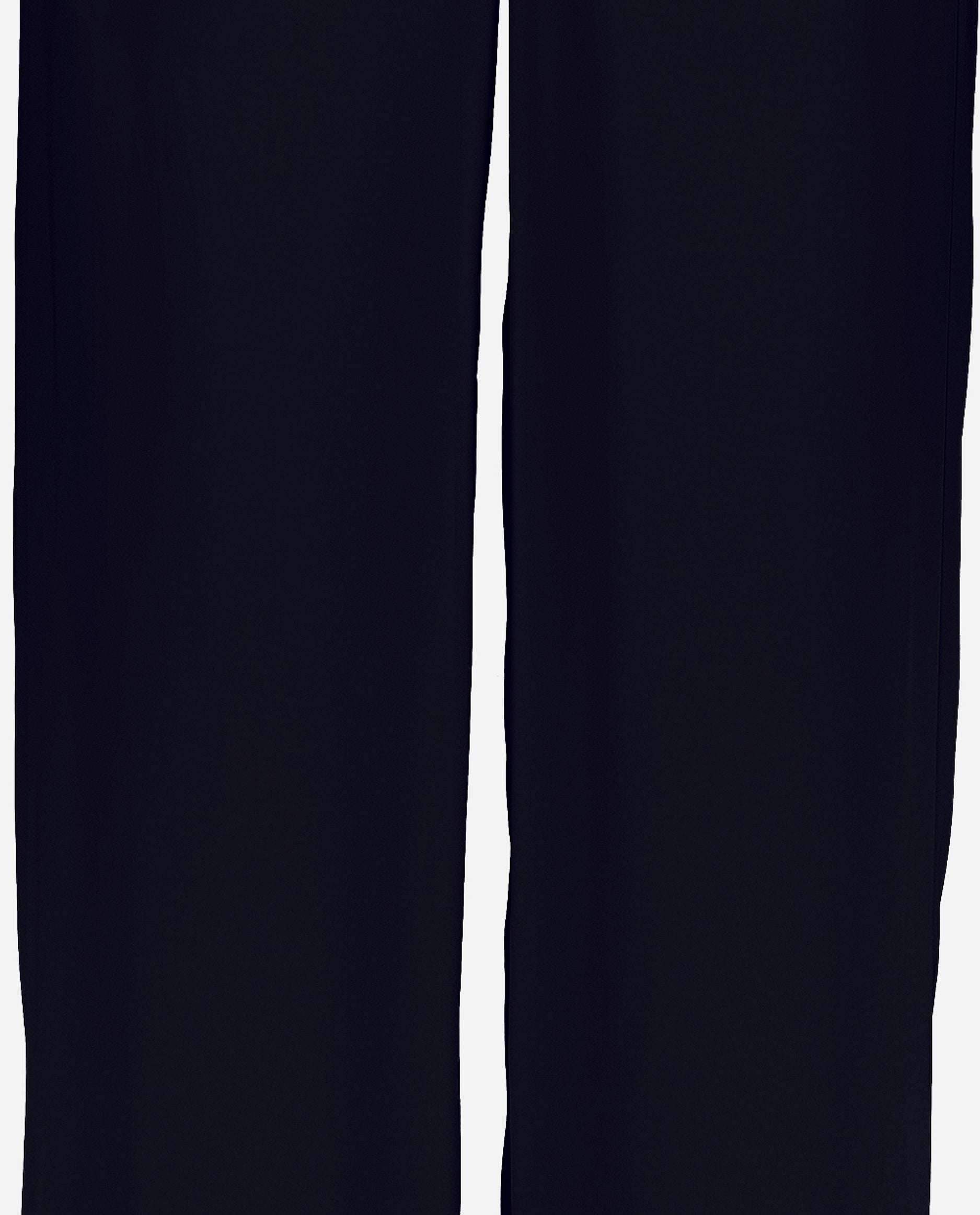 Allude - Women's Silk Trousers / Loose Fit / Navy