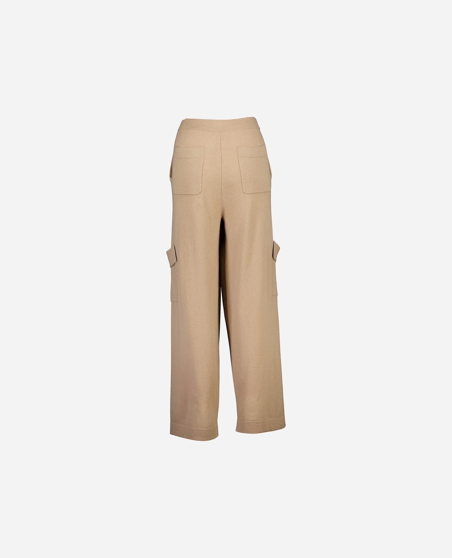 246-27013-43-2 - Allude - 0 All Winter 2024/2025 Beige Damen Flachstrick Hose mittelschwerer Strick SAPG::246-27013 Woll-Mischung