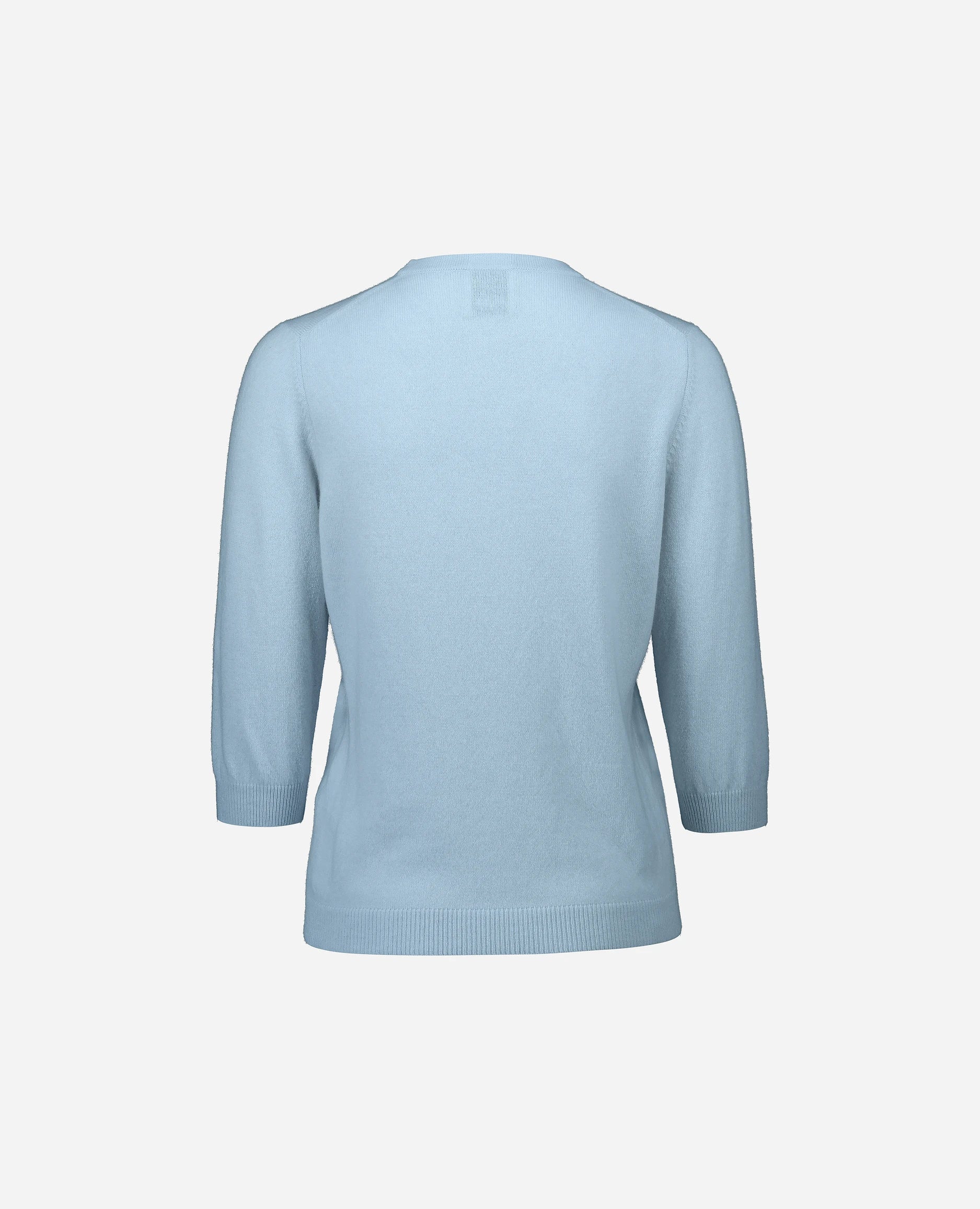 252-11104-11_4 - Allude - 100% Cashmere 3/4 Arm Blau Cashmere Damen Feinstrick Pullover Rundhals SAPG::252-11104 Spring/Summer 2025 Taillierter Schnitt