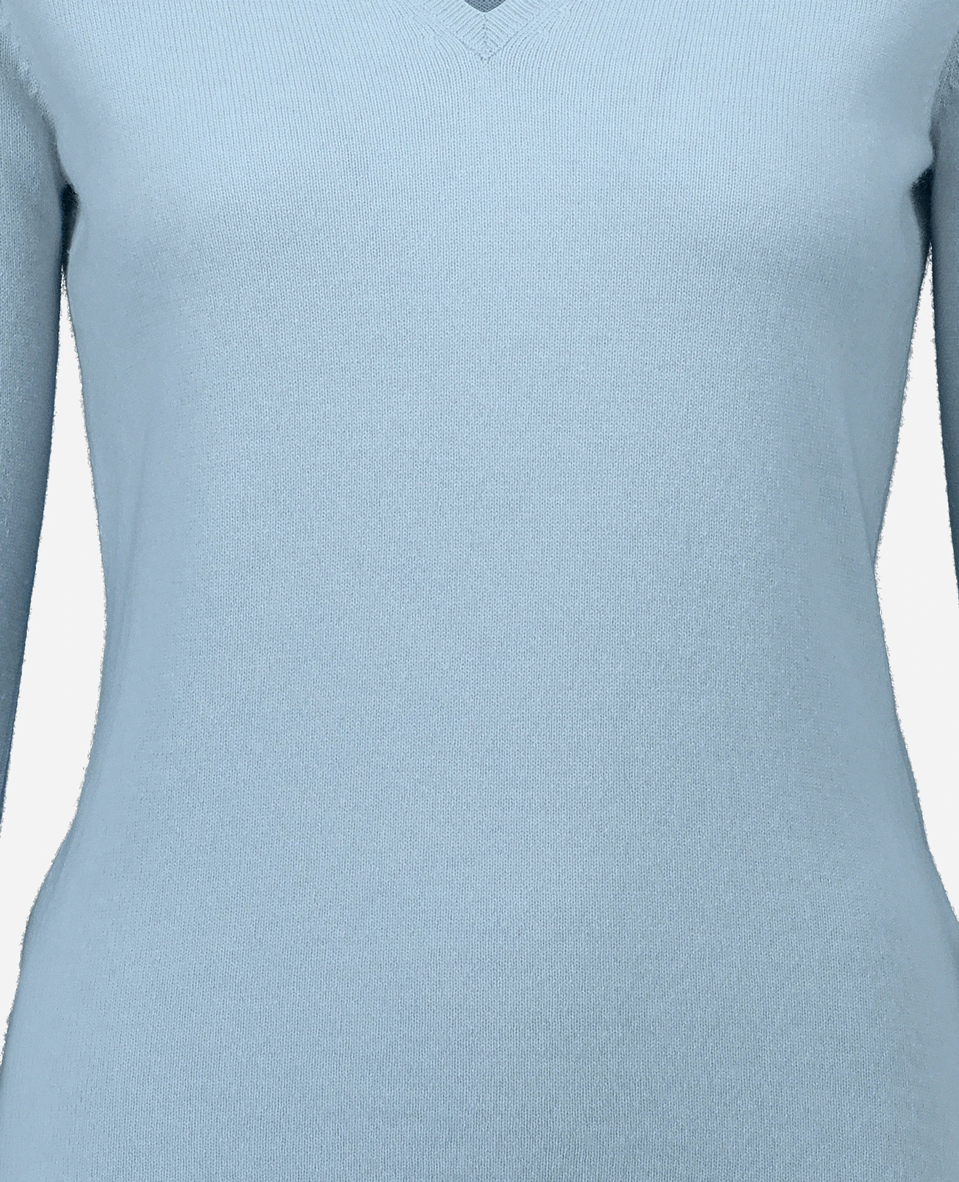 252-11104-11_41 - Allude - 100% Cashmere 3/4 Arm Blau Cashmere Damen Feinstrick Pullover Rundhals SAPG::252-11104 Spring/Summer 2025 Taillierter Schnitt