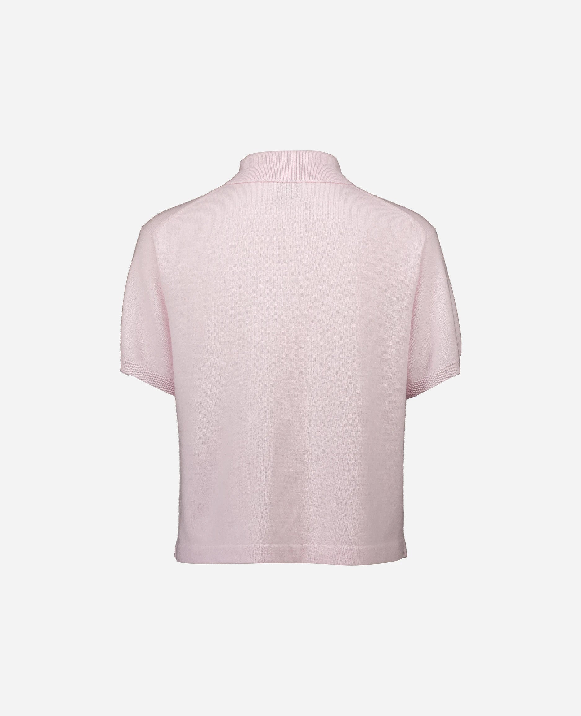 252-11118-60_4 - Allude - 100% Cashmere Cashmere Damen Feinstrick Halbarm Kastiger Schnitt NEW Polo Pullover Rose SAPG::252-11118 Spring/Summer 2025