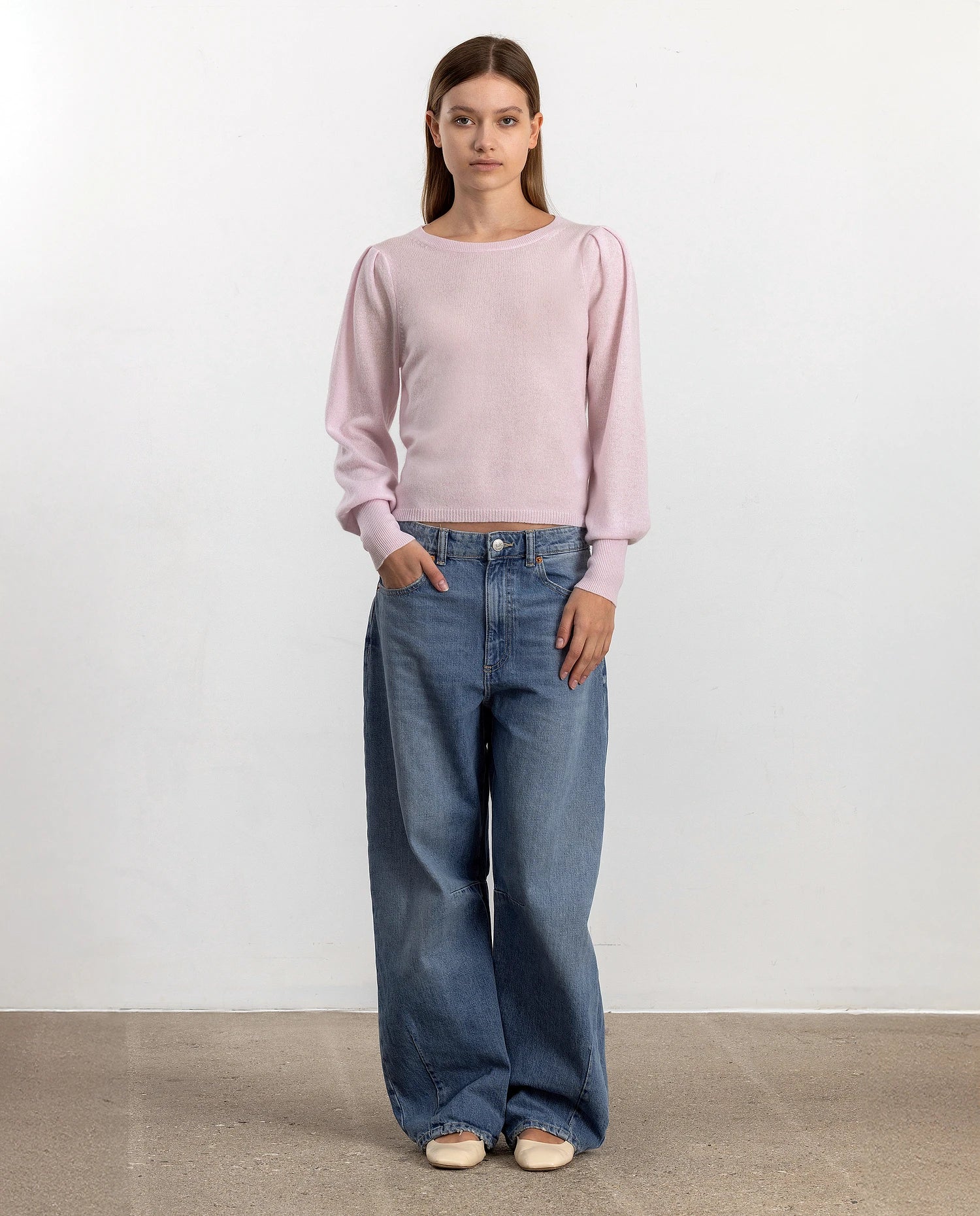 252-11132-60_2 - Allude - 100% Cashmere Cashmere Damen Feinstrick Gerade Passform Langarm NEW Pullover Rose Rundhals SAPG::252-11132 Spring/Summer 2025