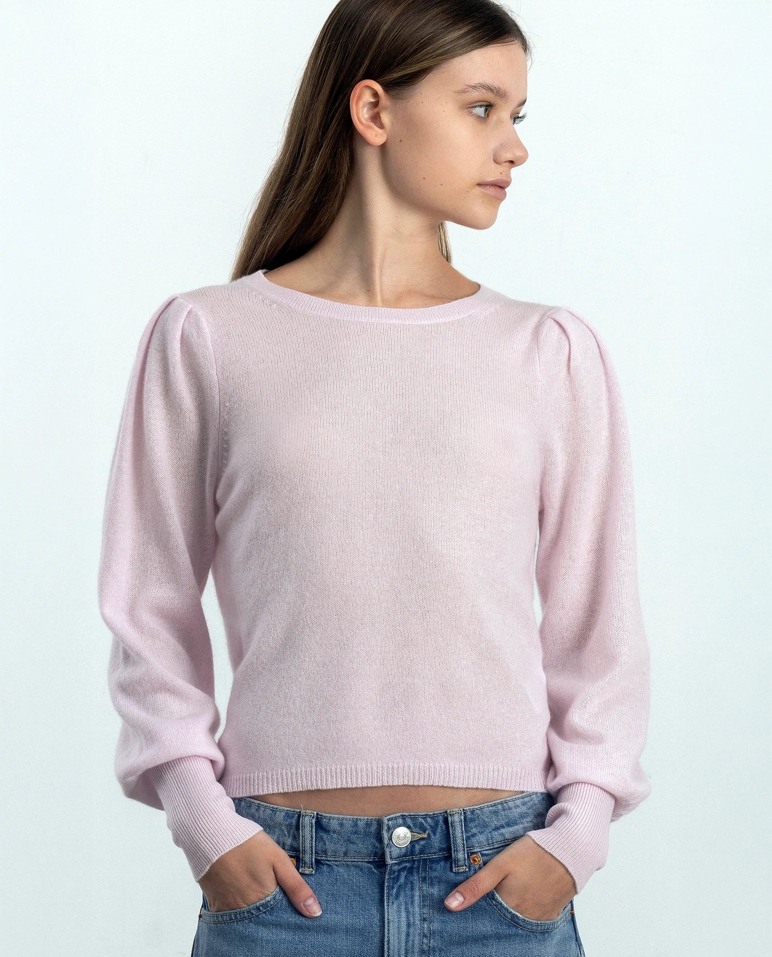 252-11132-60_20 - Allude - 100% Cashmere Cashmere Damen Feinstrick Gerade Passform Langarm NEW Pullover Rose Rundhals SAPG::252-11132 Spring/Summer 2025