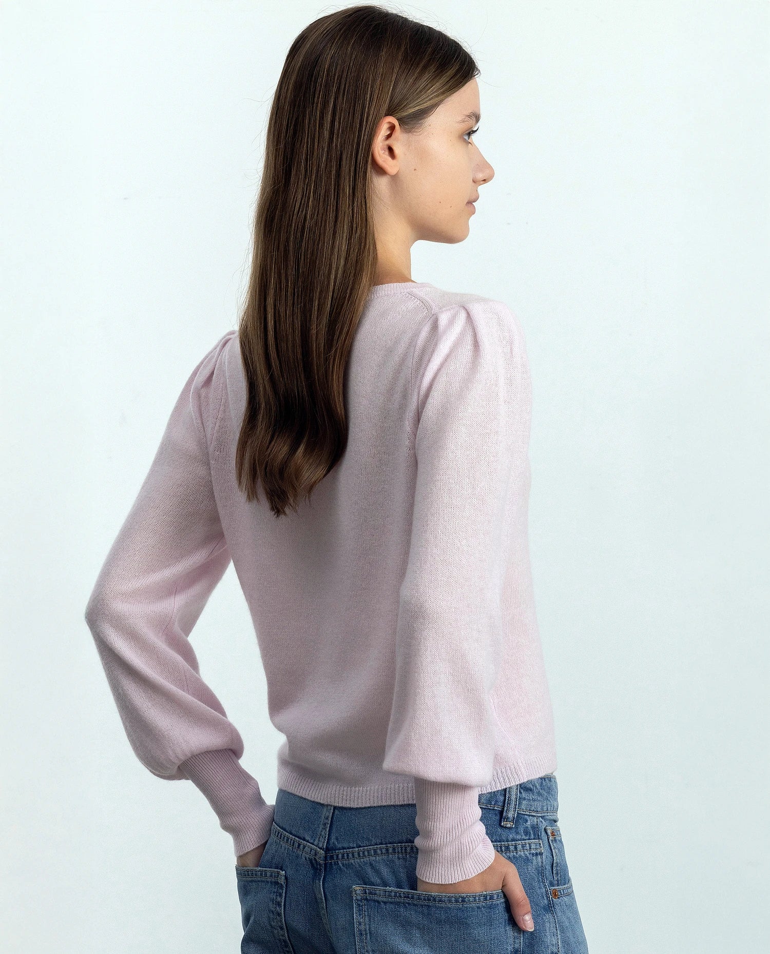 252-11132-60_21 - Allude - 100% Cashmere Cashmere Damen Feinstrick Gerade Passform Langarm NEW Pullover Rose Rundhals SAPG::252-11132 Spring/Summer 2025