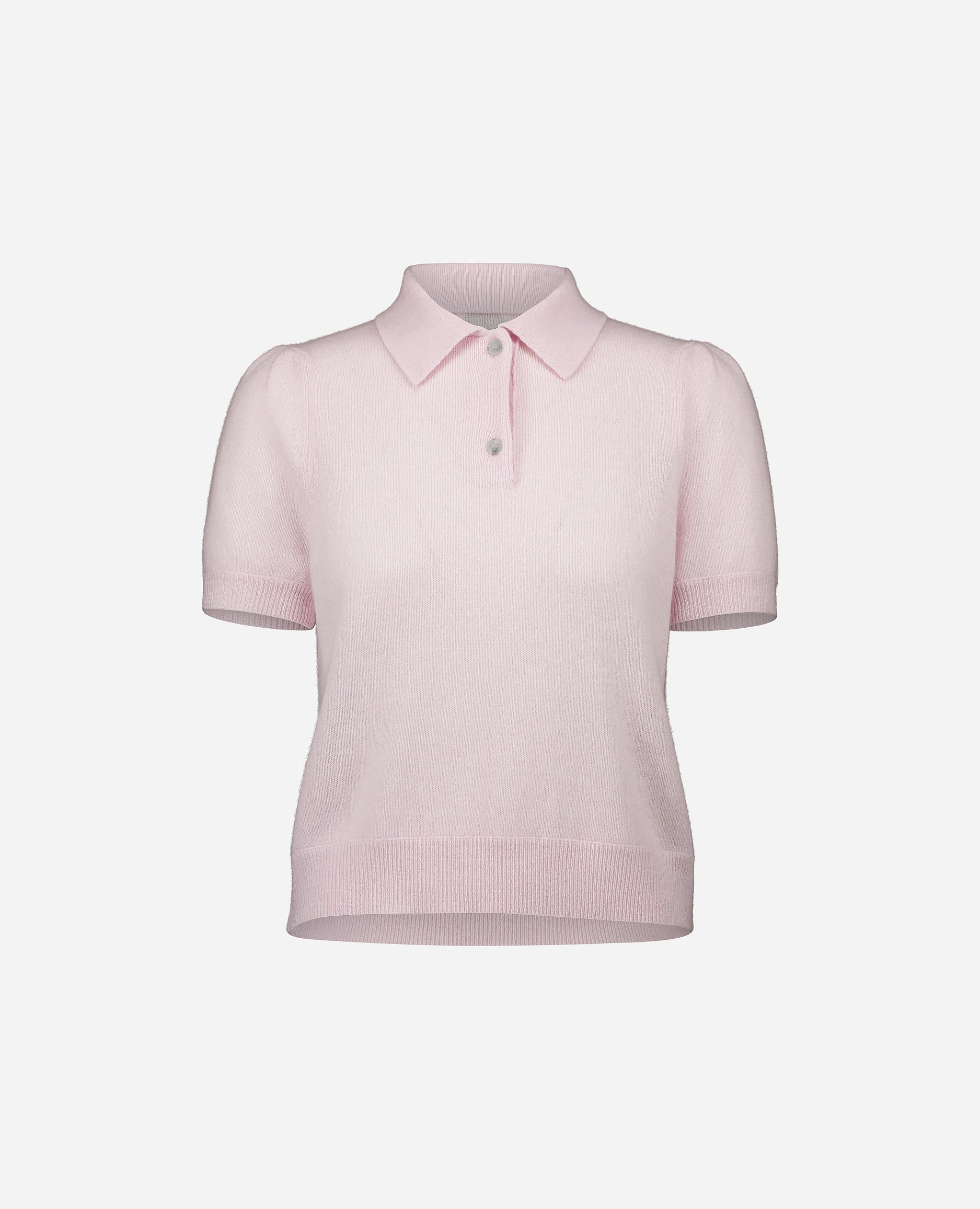 252-11133-60_3 - Allude - 1/4 Arm 100% Cashmere Cashmere Damen Feinstrick Gerade Passform NEW Polo Pullover Rose SAPG::252-11133 Spring/Summer 2025