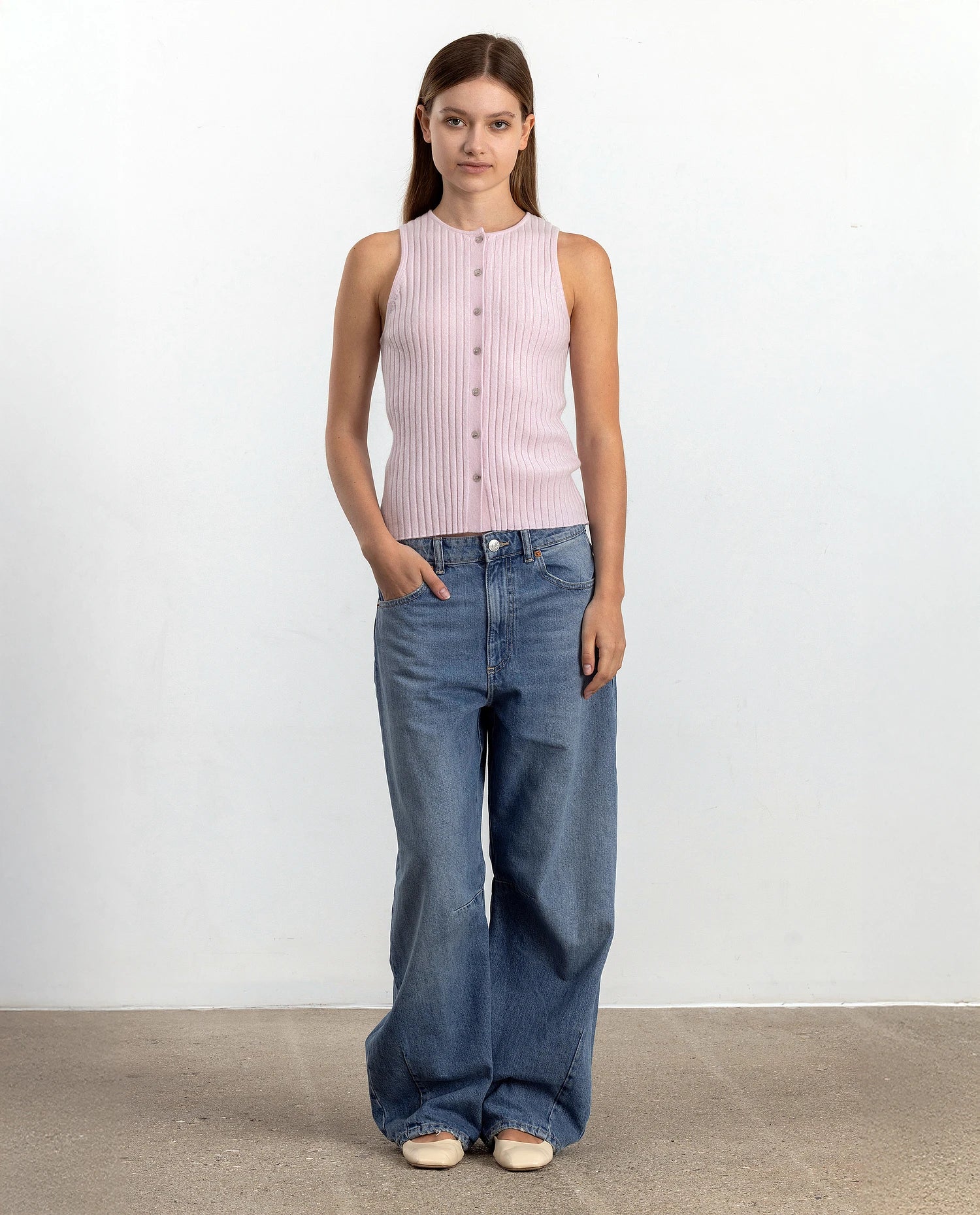 252-11144-60_2 - Allude - 100% Cashmere Cashmere Damen Enger Schnitt Feinstrick Rose SAPG::252-11144 Spring/Summer 2025 Weste