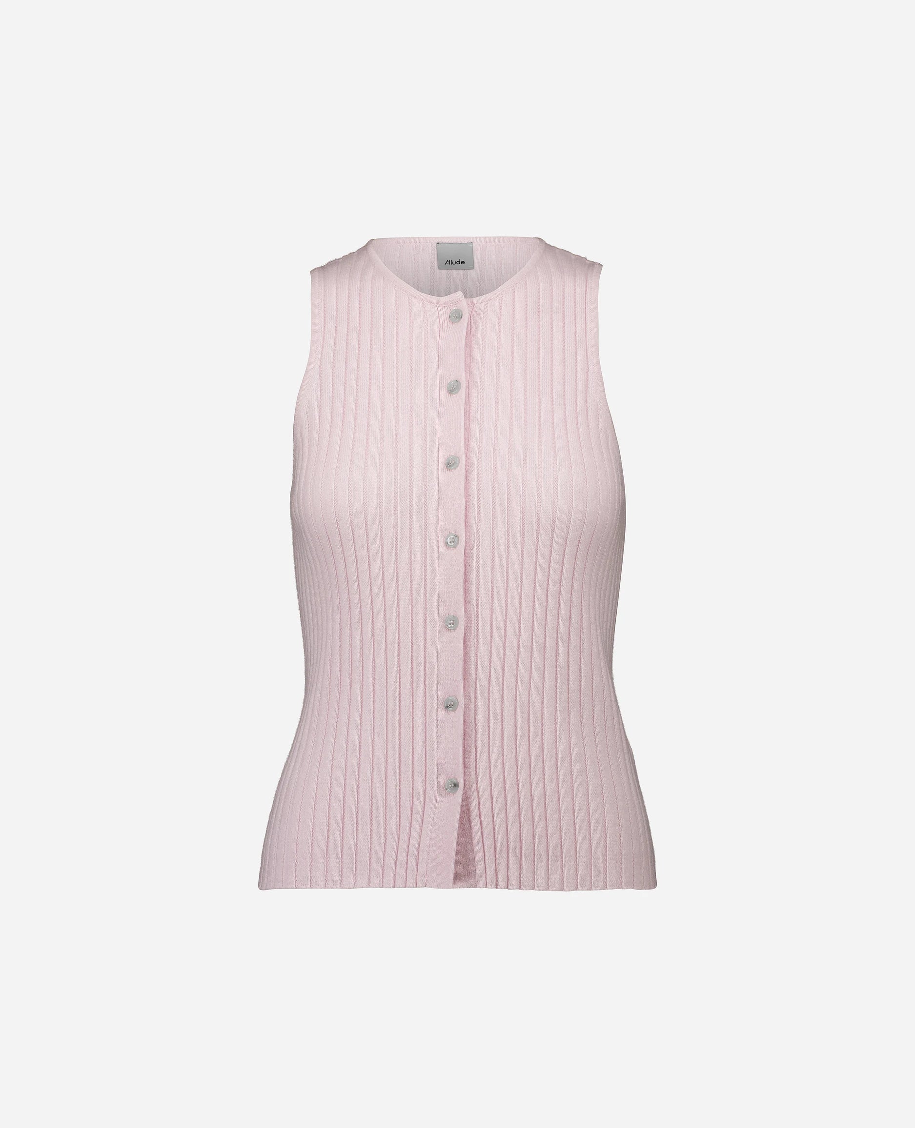 252-11144-60_3 - Allude - 100% Cashmere Cashmere Damen Enger Schnitt Feinstrick Rose SAPG::252-11144 Spring/Summer 2025 Weste