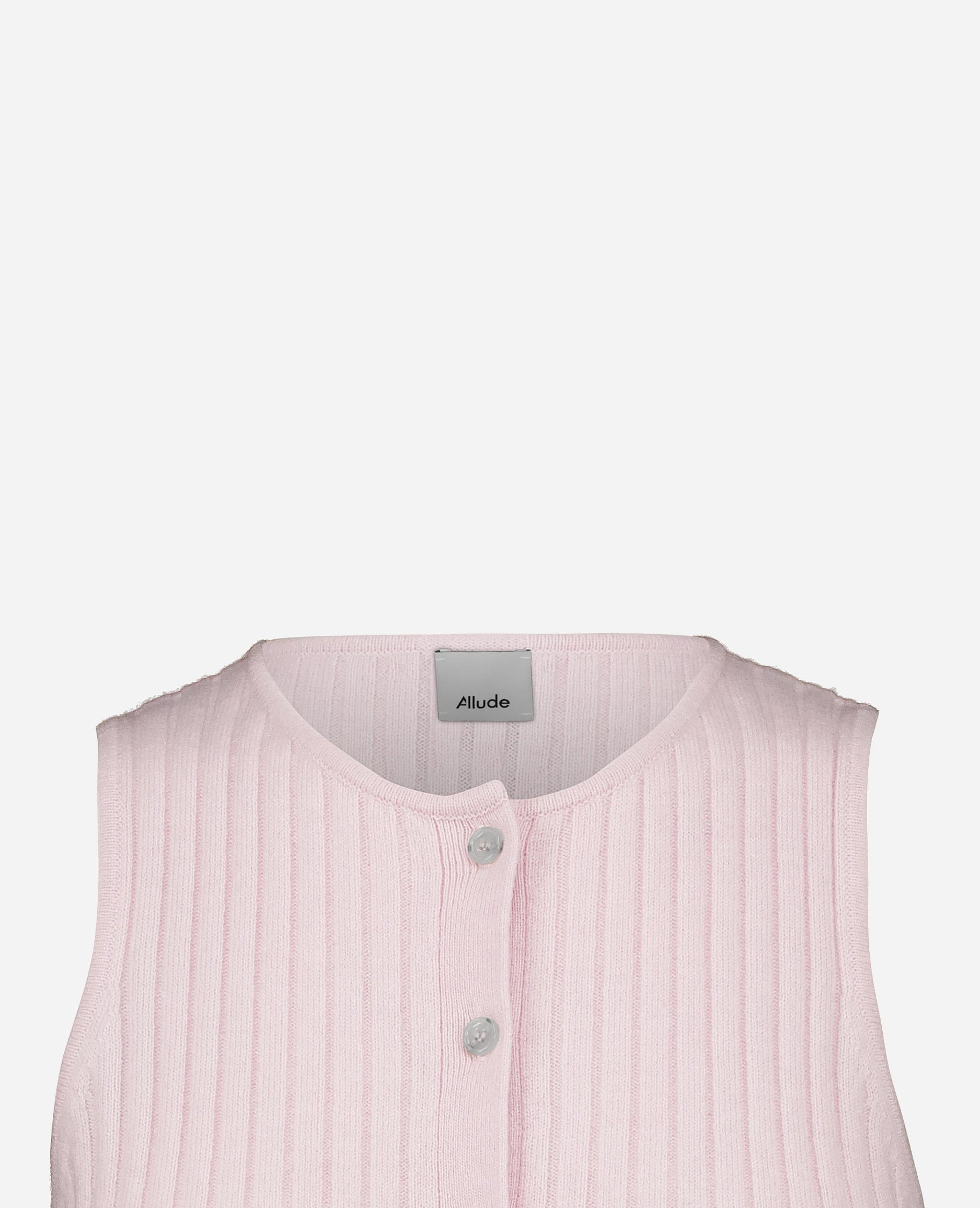 252-11144-60_40 - Allude - 100% Cashmere Cashmere Damen Enger Schnitt Feinstrick Rose SAPG::252-11144 Spring/Summer 2025 Weste