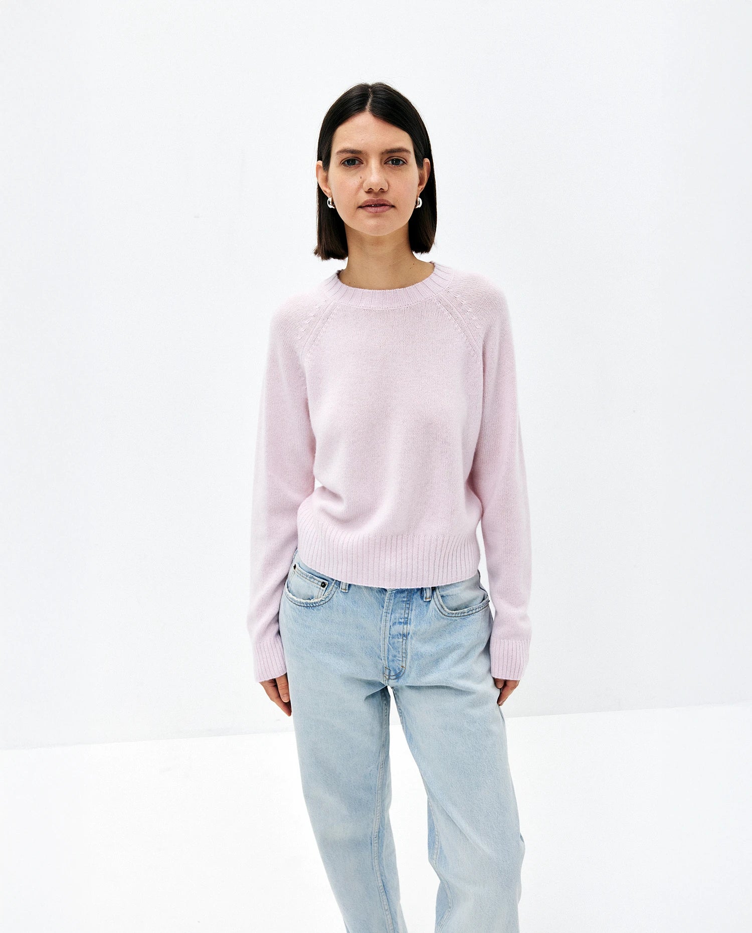 252-11150-60_1 - Allude - 100% Cashmere Cashmere Damen Gerade Passform Langarm mittelschwerer Strick NEW Pullover Rose Rundhals SAPG::252-11150 Spring/Summer 2025