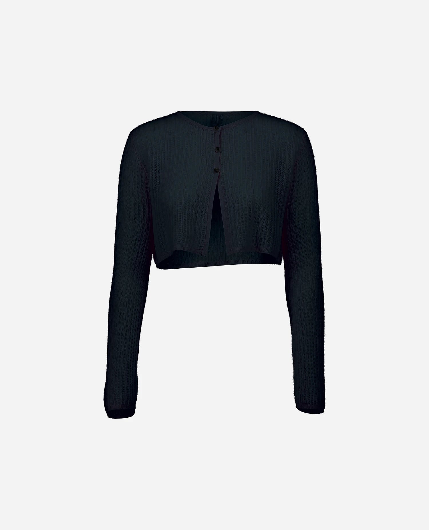 252-11200-14-1_background - Allude - 100% Cashmere Cashmere Damen Feinstrick Gerade Passform Langarm Navy Rundhals SAPG::252-11200 Spring/Summer 2025 Strickjacke