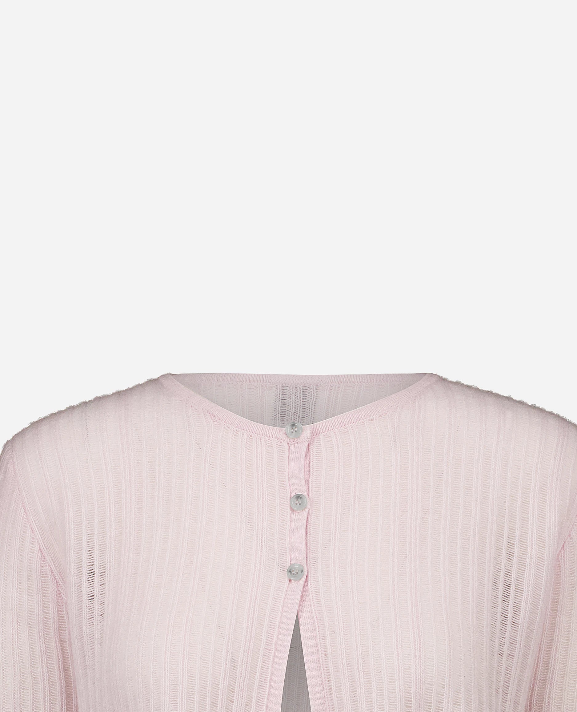 252-11200-60_40 - Allude - 100% Cashmere Cashmere Damen Feinstrick Gerade Passform Langarm Rose Rundhals SAPG::252-11200 Spring/Summer 2025 Strickjacke