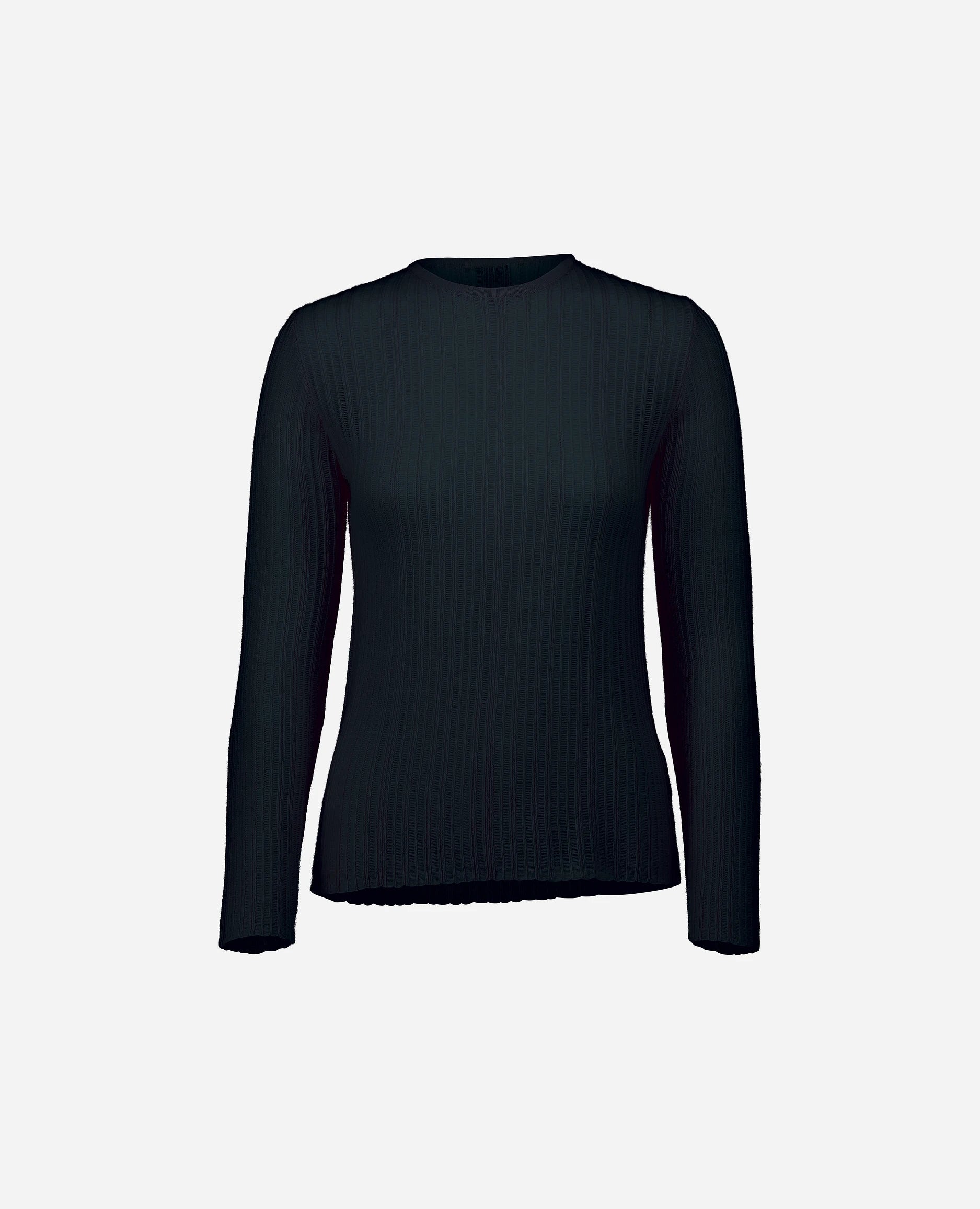 252-11201-14_3 - Allude - 100% Cashmere Cashmere Damen Enger Schnitt Feinstrick Langarm Navy Pullover Rundhals SAPG::252-11201 Spring/Summer 2025