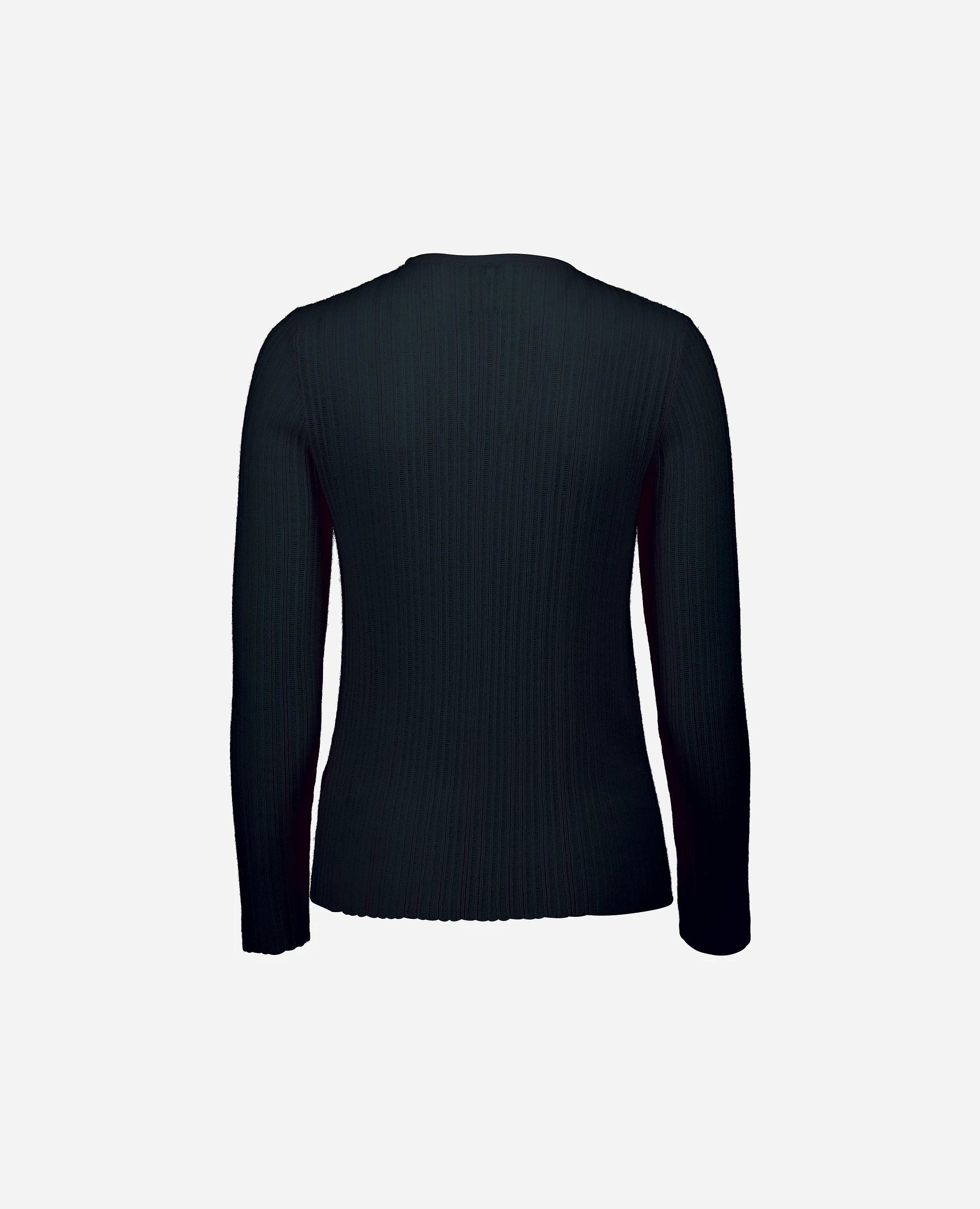 252-11201-14_4 - Allude - 100% Cashmere Cashmere Damen Enger Schnitt Feinstrick Langarm Navy Pullover Rundhals SAPG::252-11201 Spring/Summer 2025