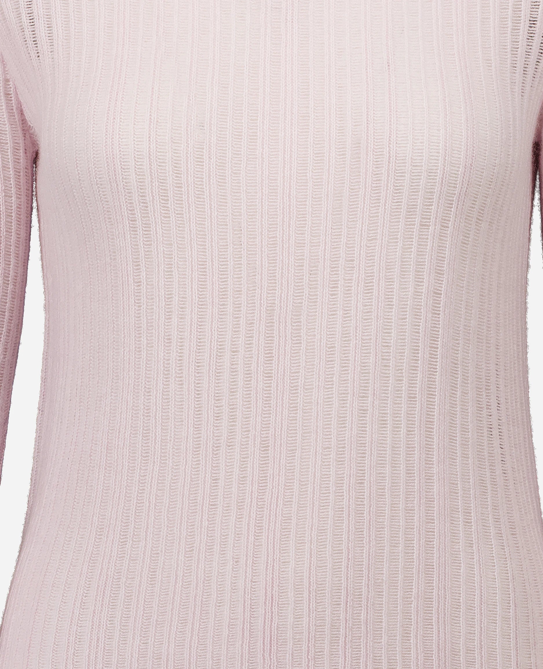 252-11201-60_41 - Allude - 100% Cashmere Cashmere Damen Enger Schnitt Feinstrick Langarm Pullover Rose Rundhals SAPG::252-11201 Spring/Summer 2025