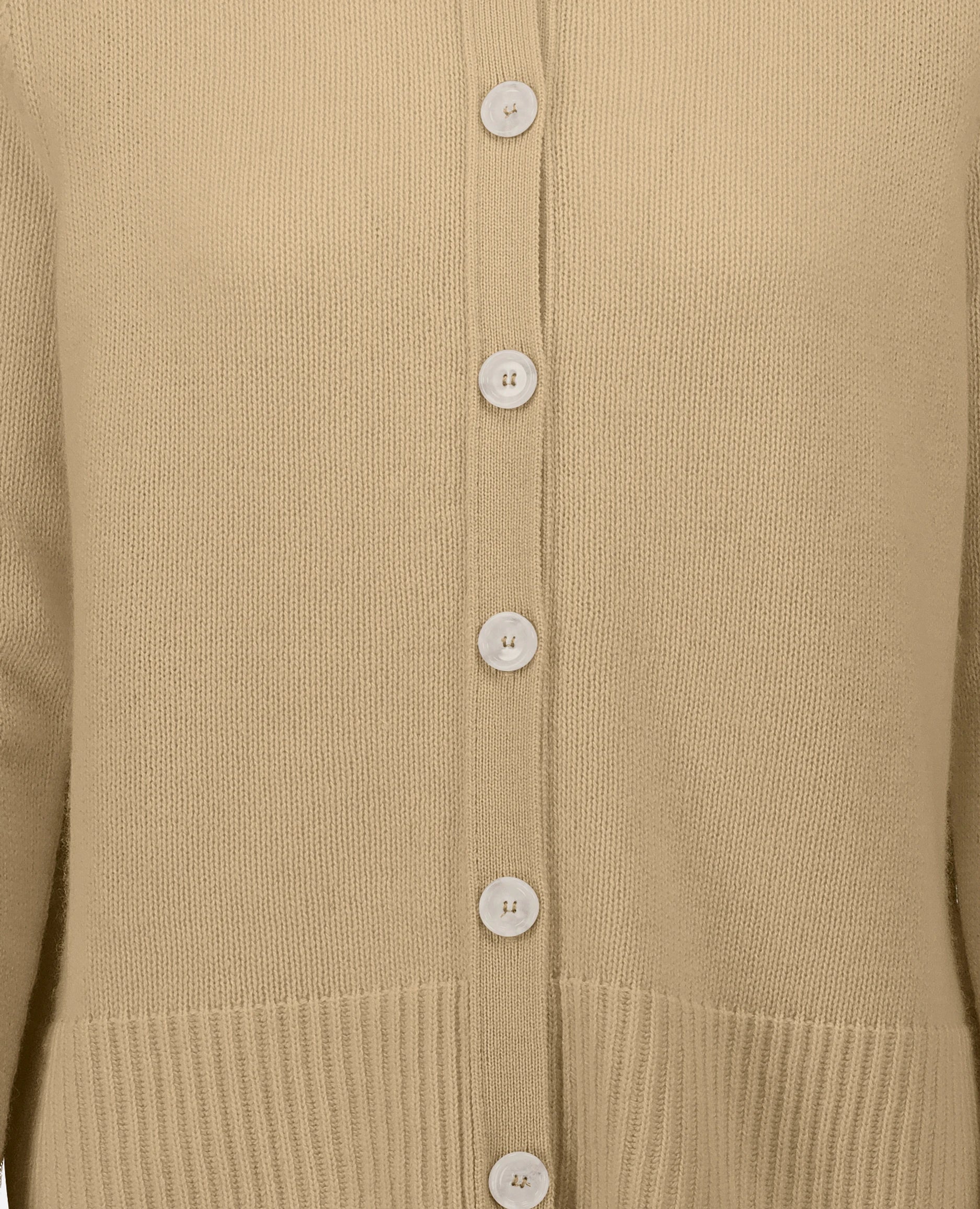 252-11230-42_41 - Allude - 100% Cashmere Beige Cashmere Damen Langarm Lockerer Schnitt mittelschwerer Strick SAPG::252-11230 Spring/Summer 2025 Strickjacke