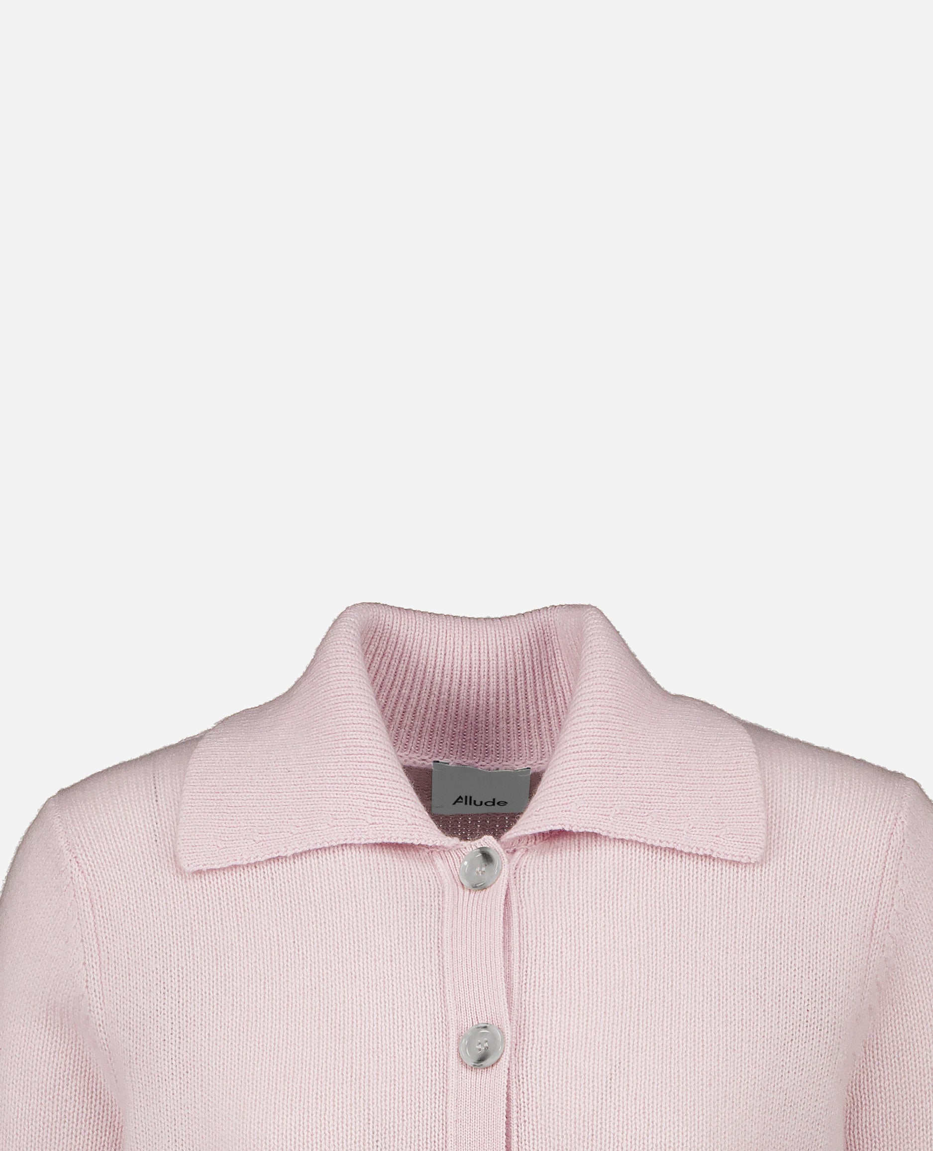 252-11230-60_40 - Allude - 100% Cashmere Cashmere Damen Langarm Lockerer Schnitt mittelschwerer Strick Rose SAPG::252-11230 Spring/Summer 2025 Strickjacke