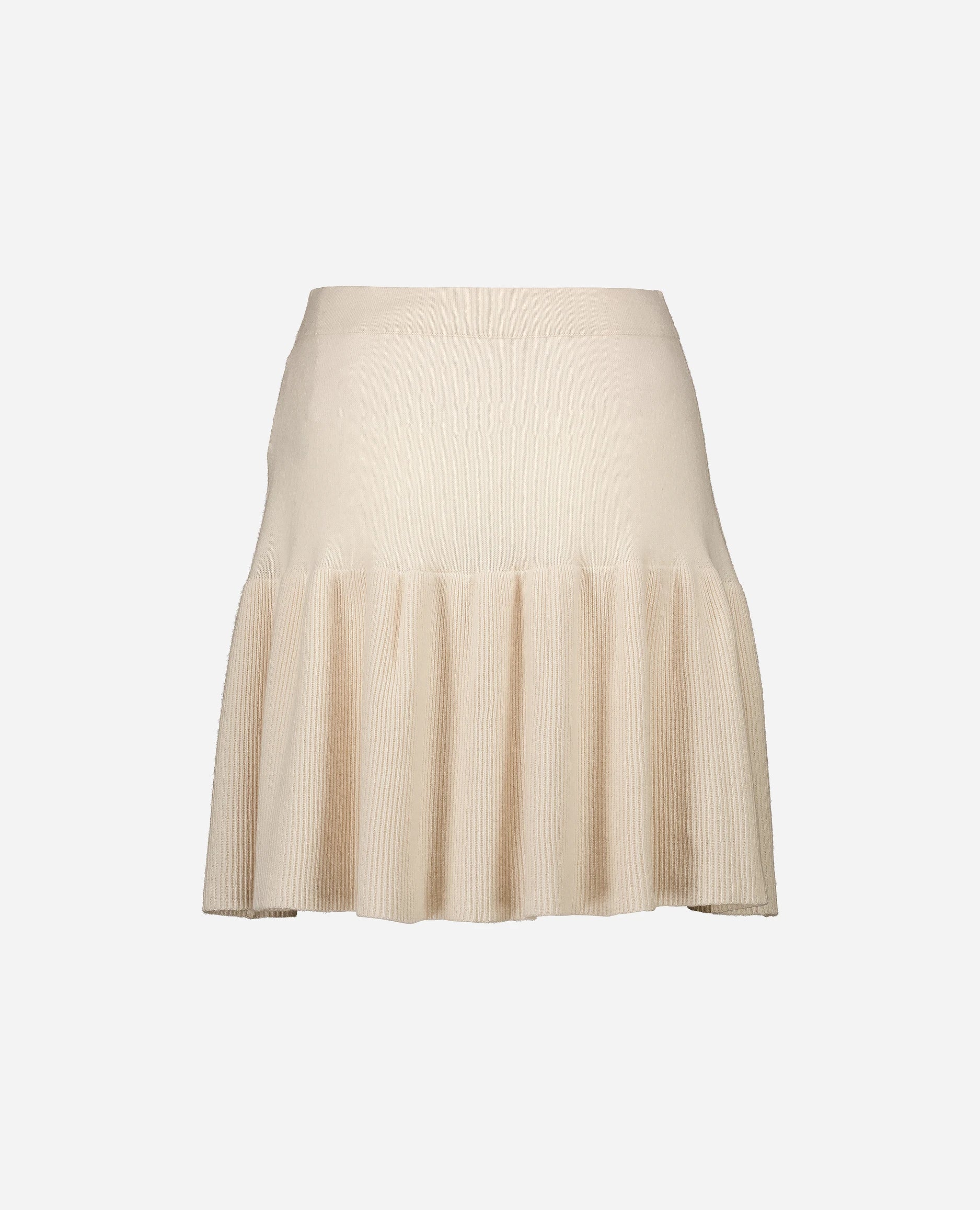 252-15064-41_4 - Allude - 30% Cashmere 70% Baumwolle A-Form Active Allude x Eisbach Baumwoll-Mischung Creme Damen Feinstrick NEW Rock SAPG::252-15064 Spring/Summer 2025