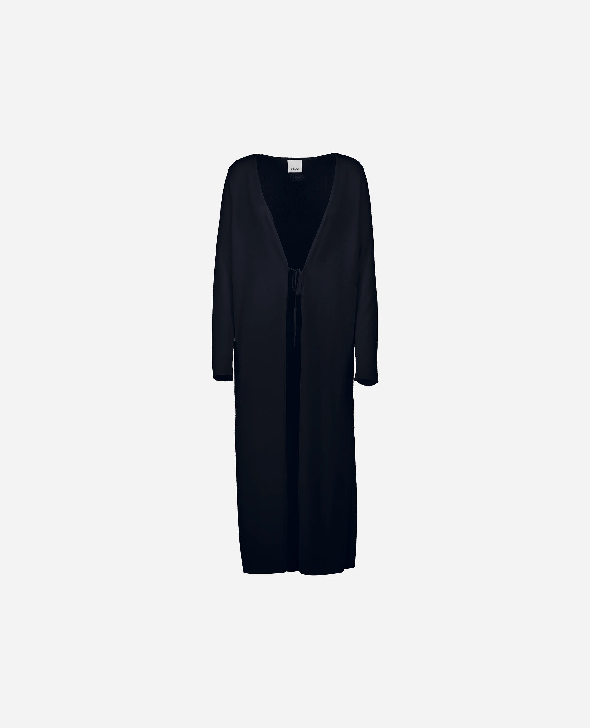 252-17010-14_3 - Allude - 30% Cashmere 70% Wolle Damen Feinstrick Gerade Passform Langarm Navy offen SAPG::252-17010 Spring/Summer 2025 Strickjacke Woll-Mischung