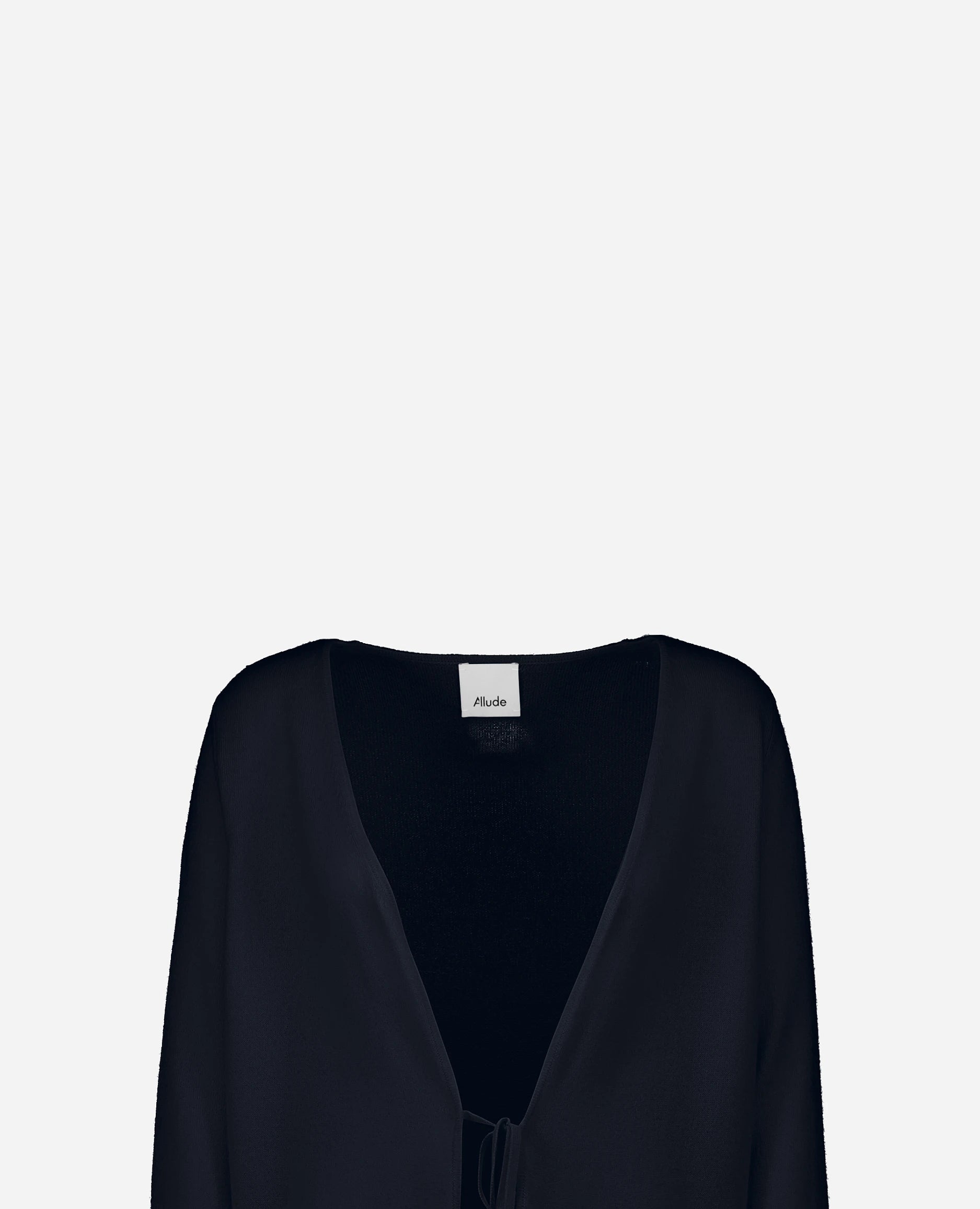 252-17010-14_40 - Allude - 30% Cashmere 70% Wolle Damen Feinstrick Gerade Passform Langarm Navy offen SAPG::252-17010 Spring/Summer 2025 Strickjacke Woll-Mischung