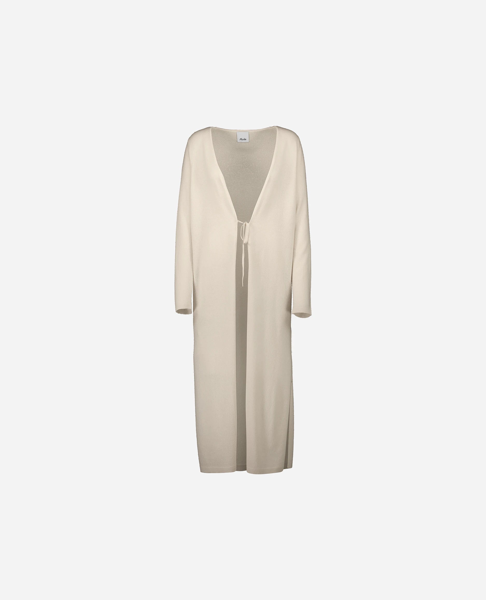 252-17010-41_3 - Allude - 30% Cashmere 70% Wolle Creme Damen Feinstrick Gerade Passform Langarm offen SAPG::252-17010 Spring/Summer 2025 Strickjacke Woll-Mischung