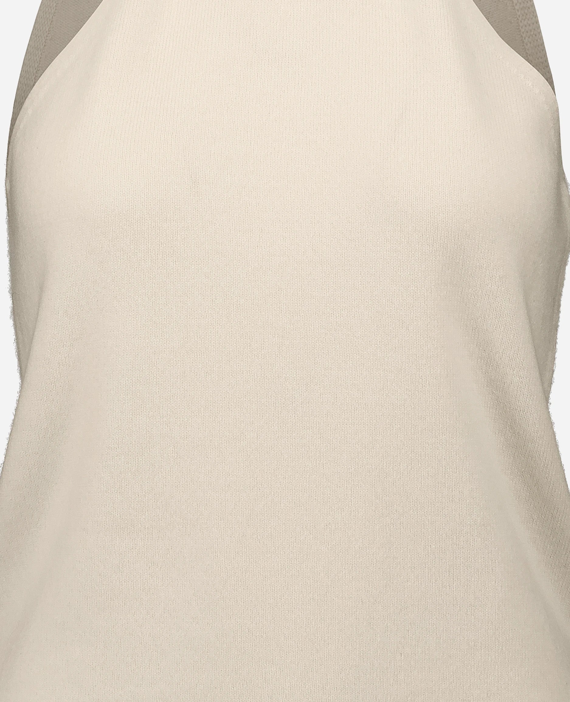 252-17013-41_41 - Allude - 30% Cashmere 70% Wolle Creme Damen Feinstrick Gerade Passform SAPG::252-17013 Spring/Summer 2025 Top Woll-Mischung