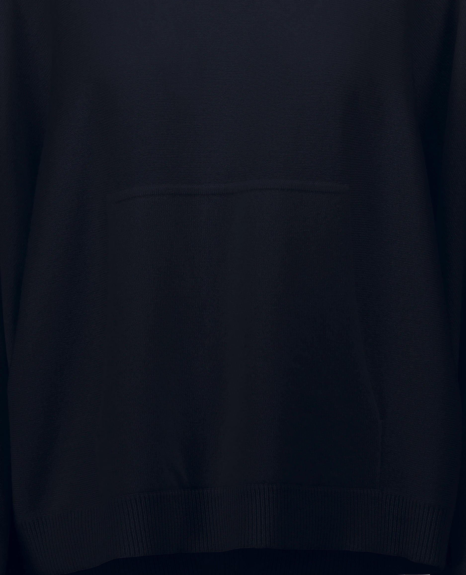 252-17050-14_41 - Allude München - Damen Feinstrick Flachstrick Kapuze Langarm Lockerer Schnitt Navy NEW Pullover SAPG::252-17050 Spring/Summer 2025 Woll Mischung