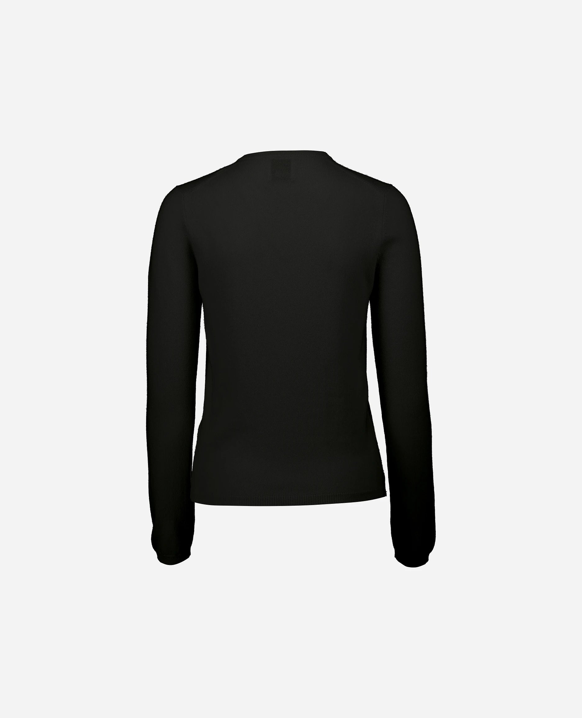 252-17070-90_4 - Allude - 30% Cashmere 70% Wolle Damen Feinstrick Gerade Passform Langarm Pullover SAPG::252-17070 Schwarz Spring/Summer 2025 V-Ausschnitt Woll-Mischung