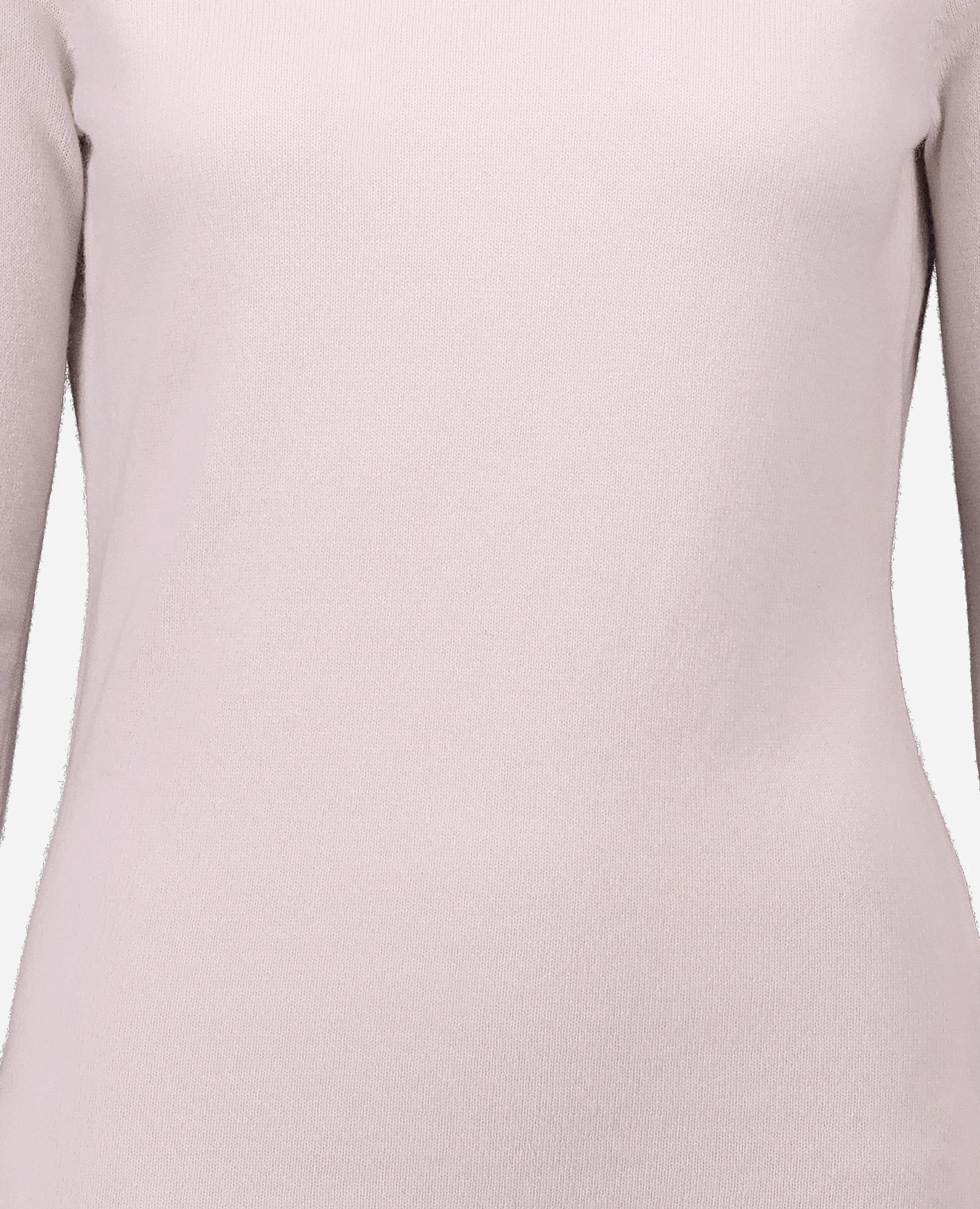 252-17074-60_41 - Allude - 30% Cashmere 70% Wolle Damen Feinstrick Gerade Passform Langarm Pullover Rose Rundhals SAPG::252-17074 Spring/Summer 2025 Woll-Mischung