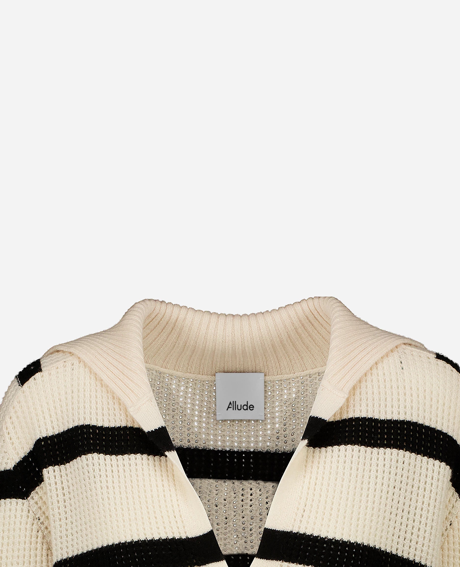 252-17092-4190_40 - Allude - 30% Cashmere 70% Wolle Beige Damen Feinstrick Langarm Lockerer Schnitt Pullover SAPG::252-17092 Serafino Spring/Summer 2025 Woll-Mischung