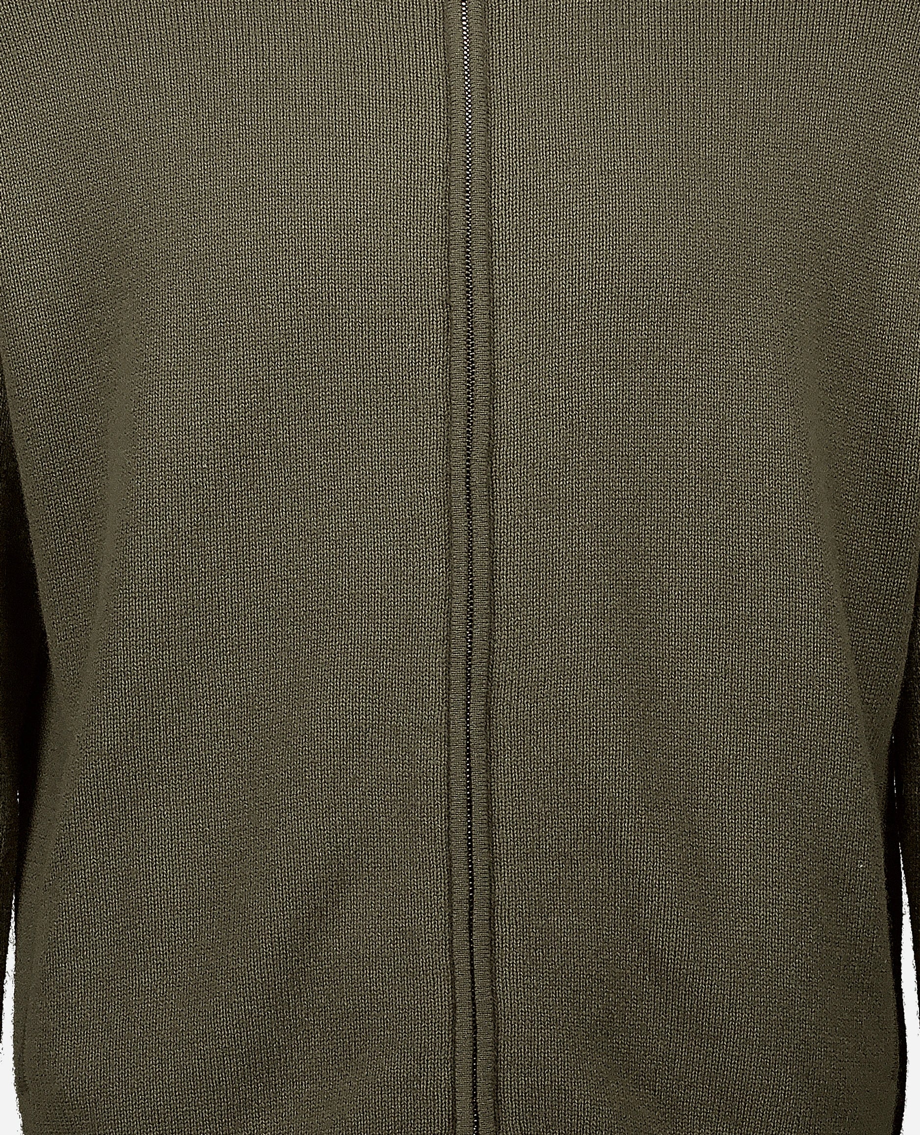 252-37621-38_41 - Allude - 30% Cashmere 70% Wolle Active Allude x Eisbach Herren Khaki Langarm Lockerer Schnitt mittelschwerer Strick NEW Reißverschluss SAPG::252-37621 Spring/Summer 2025 Strickjacke Woll-Mischung