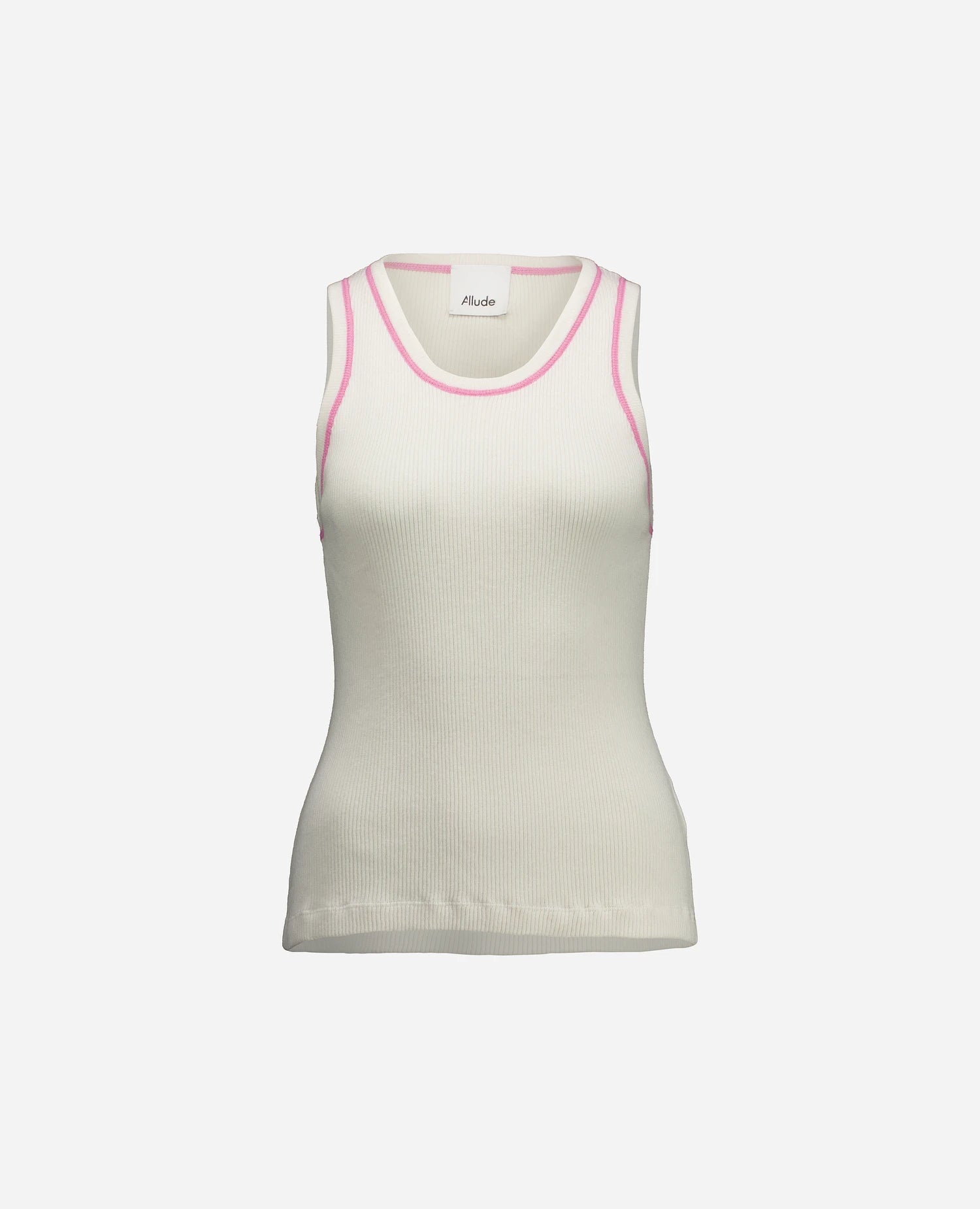 252-62011-4063-1 - Allude - 10% Cashmere 20% Seide 70% Baumwolle Active Allude x Eisbach Baumwoll-Mischung Damen Enger Schnitt Feinstrick NEW SAPG::252-62011 Spring/Summer 2025 Top Weiß