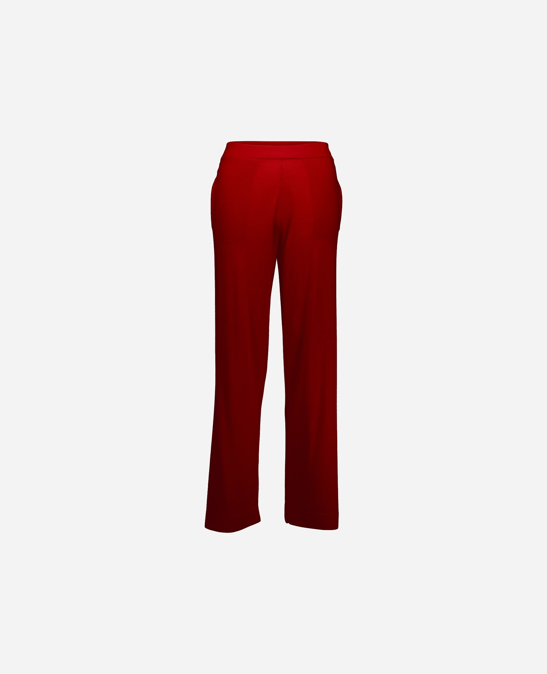 252-64046-465_3 - Allude - 100% Wolle (Merino) Damen Feinstrick Hose Lockerer Schnitt NEW Rot SAPG::252-64046 Spring/Summer 2025 Wolle