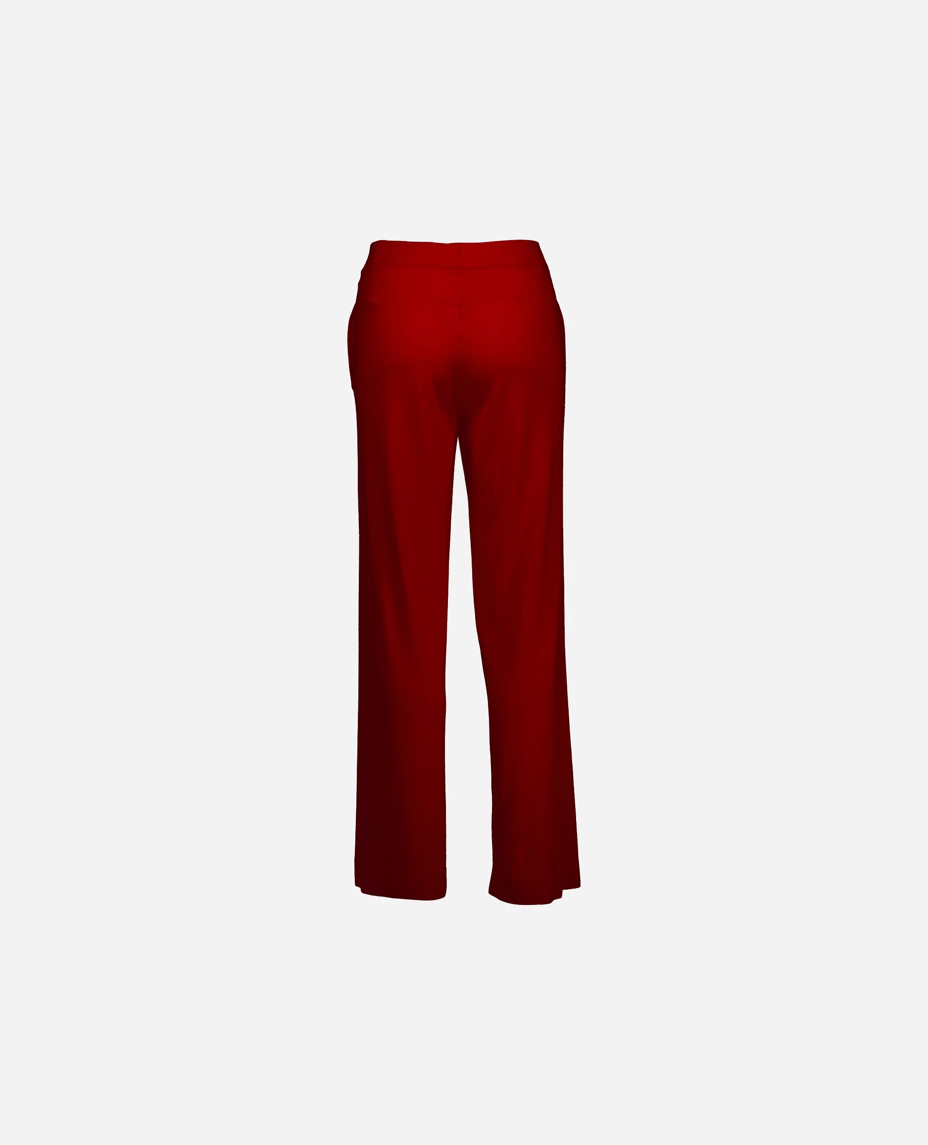 252-64046-465_4 - Allude - 100% Wolle (Merino) Damen Feinstrick Hose Lockerer Schnitt NEW Rot SAPG::252-64046 Spring/Summer 2025 Wolle