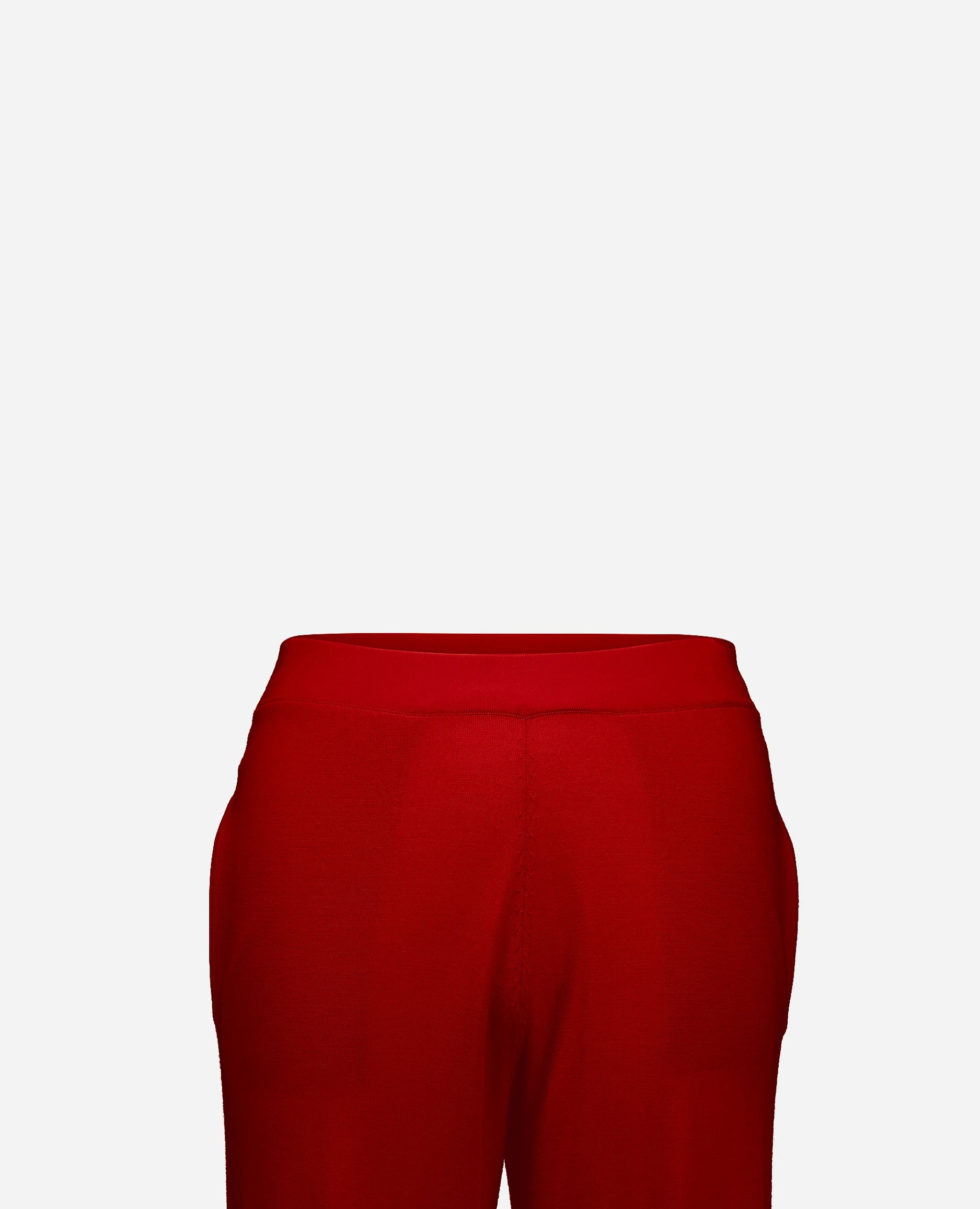 252-64046-465_40 - Allude - 100% Wolle (Merino) Damen Feinstrick Hose Lockerer Schnitt NEW Rot SAPG::252-64046 Spring/Summer 2025 Wolle