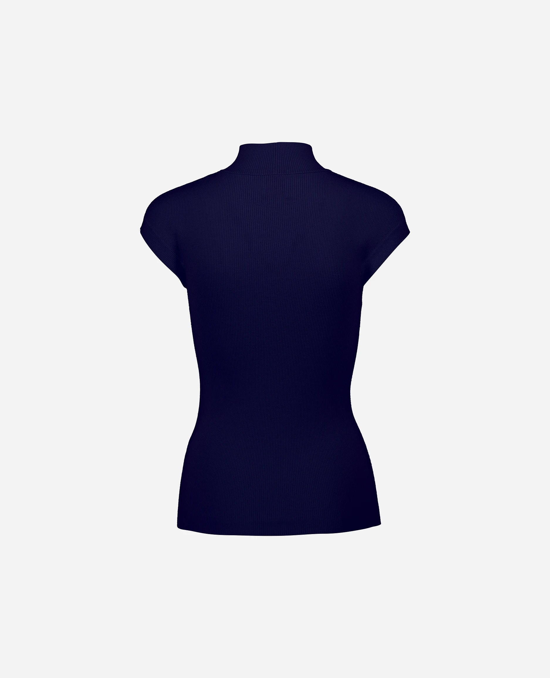 252-64065-415_4 - Allude - 100% Wolle (Merino) Active Allude x Eisbach Blau Damen Enger Schnitt Feinstrick NEW SAPG::252-64065 Spring/Summer 2025 Stehkragen Top Wolle