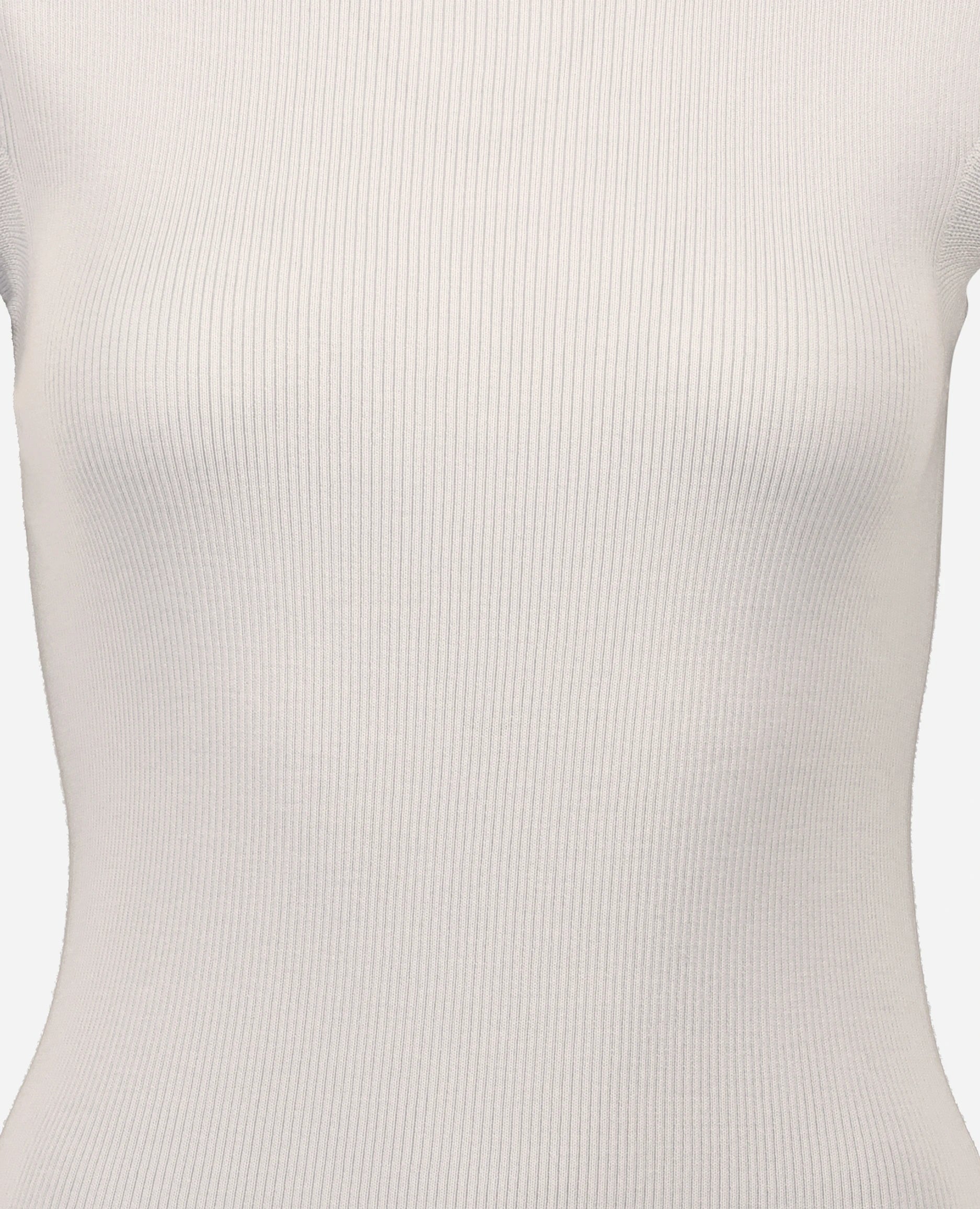 252-64065-440_41 - Allude - 100% Wolle (Merino) Damen Enger Schnitt Feinstrick NEW SAPG::252-64065 Spring/Summer 2025 Stehkragen Top Weiß Wolle