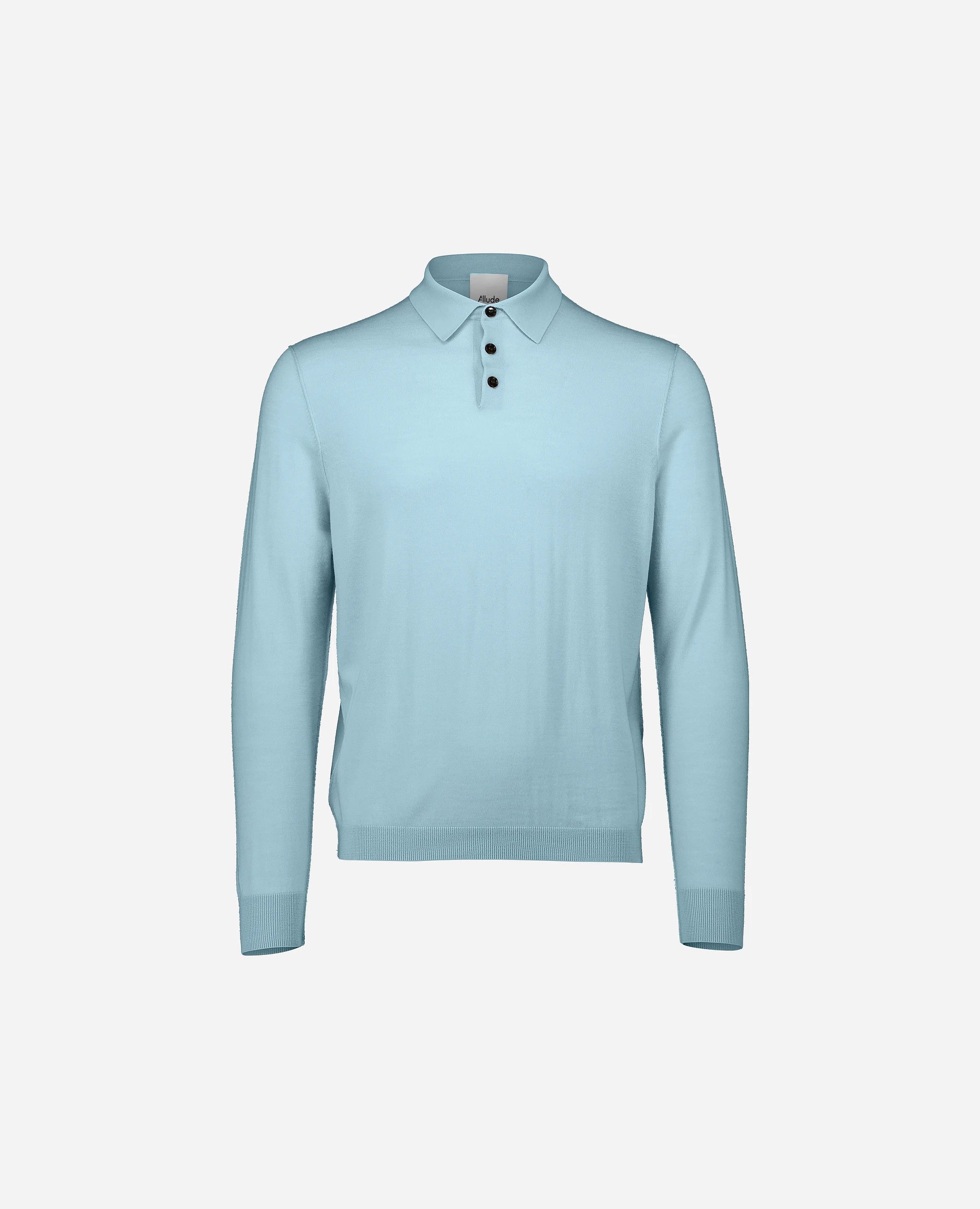 252-69403-410_3 - Allude - 100% Wolle (Merino) Active Allude x Eisbach Blau Feinstrick Gerade Passform Herren Langarm NEW Polo Pullover SAPG::252-69403 Spring/Summer 2025 Wolle