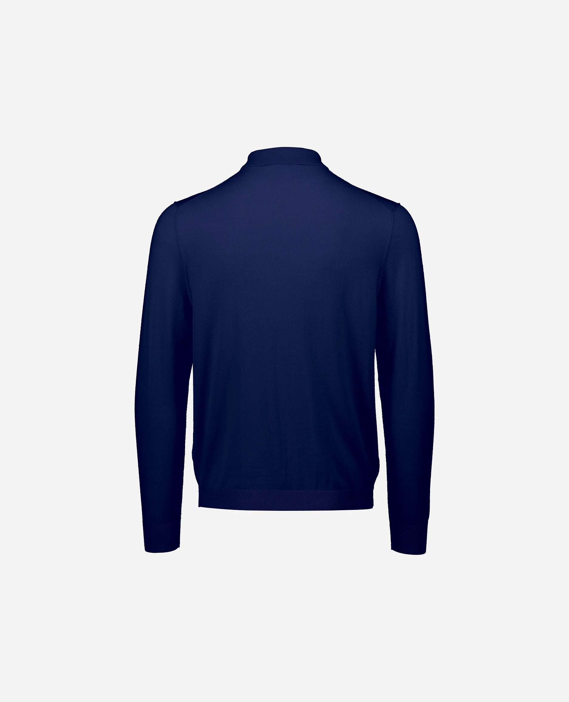 252-69403-415_4 - Allude - 100% Wolle (Merino) Active Allude x Eisbach Blau Feinstrick Gerade Passform Herren Langarm NEW Polo Pullover SAPG::252-69403 Spring/Summer 2025 Wolle