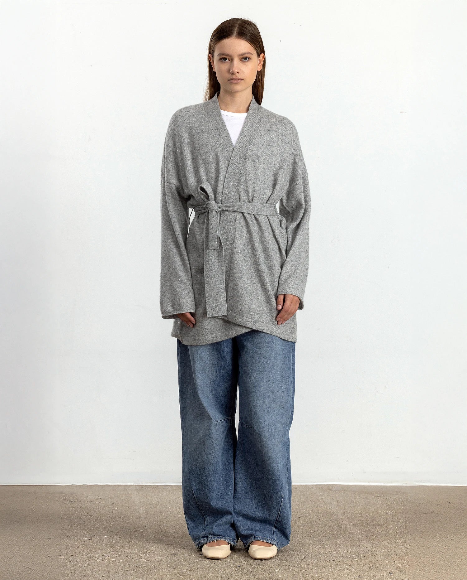 L'Appartement/アパルトモン Sheer Cardigan アパルトモン Sheer Cardigan シアーカーディガン ベージュ L