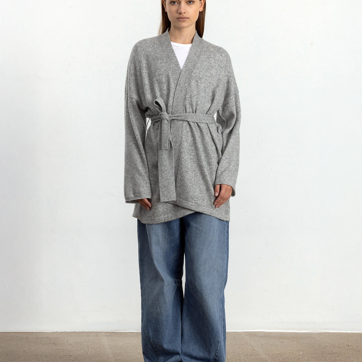 ルエブル LOEUVRE Layered Knit Cardigan （M/GREY） Designer fashion, Seoul-fully created | W Concept