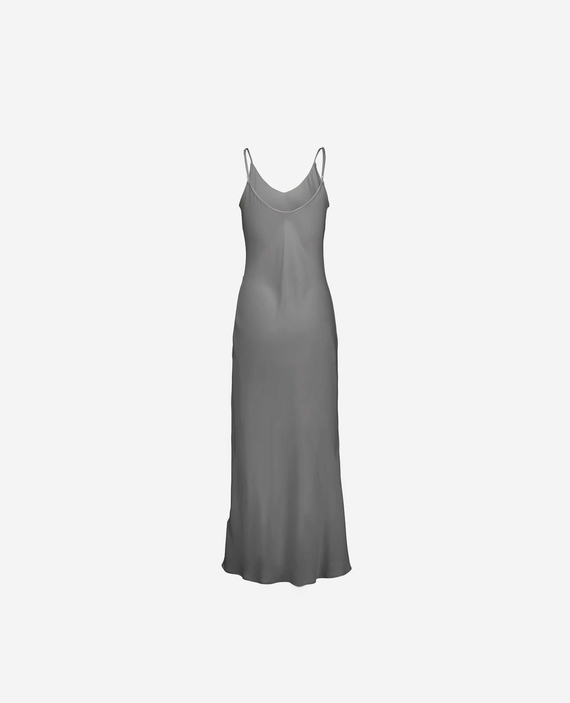 252-84004-82_42 - Allude - 7% Elastan 93% Seide A-Form Damen Grau Kleid SAPG::252-84004 Seide Spring/Summer 2025