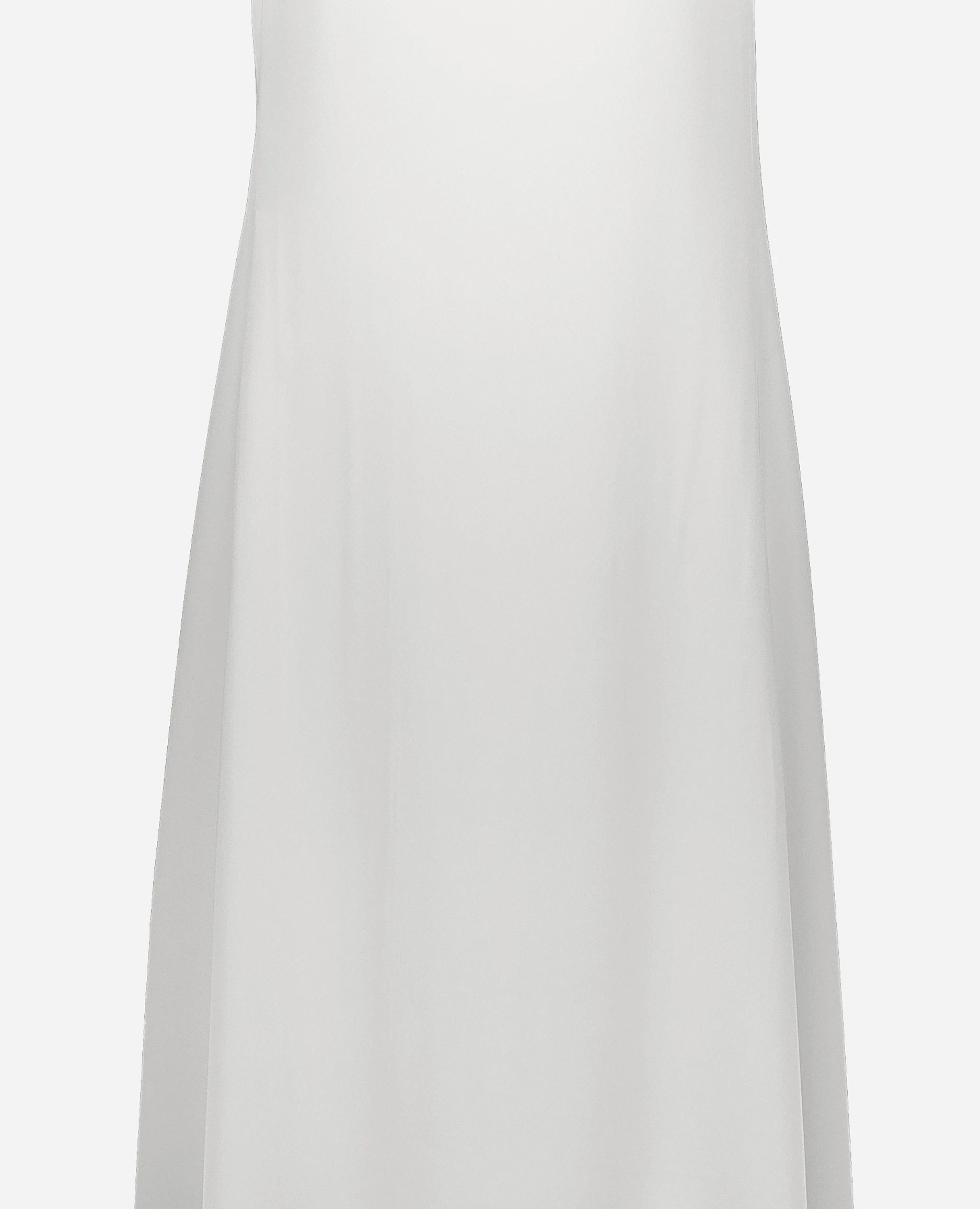 252-84014-40_41 - Allude - 7% Elastan 93% Seide A-Form Active Damen Kleid NEW Rundhals SAPG::252-84014 Seide Spring/Summer 2025 Weiß
